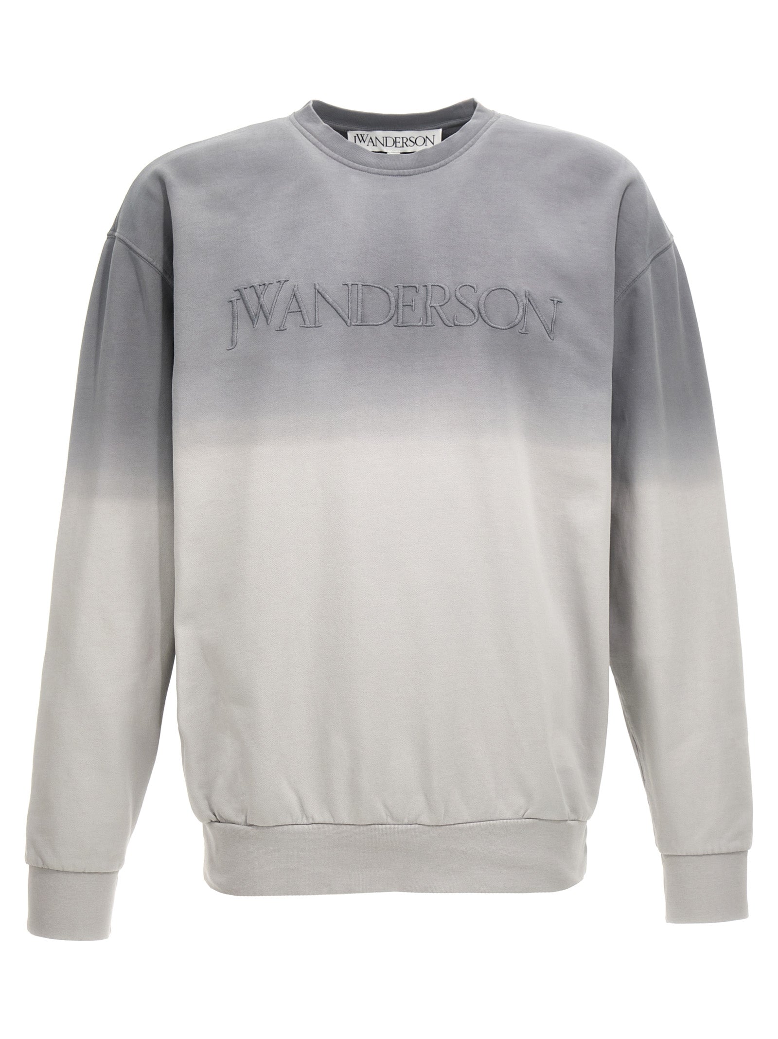 J. W. Anderson-Logo Embroidery Felpe Grigio-Uomo