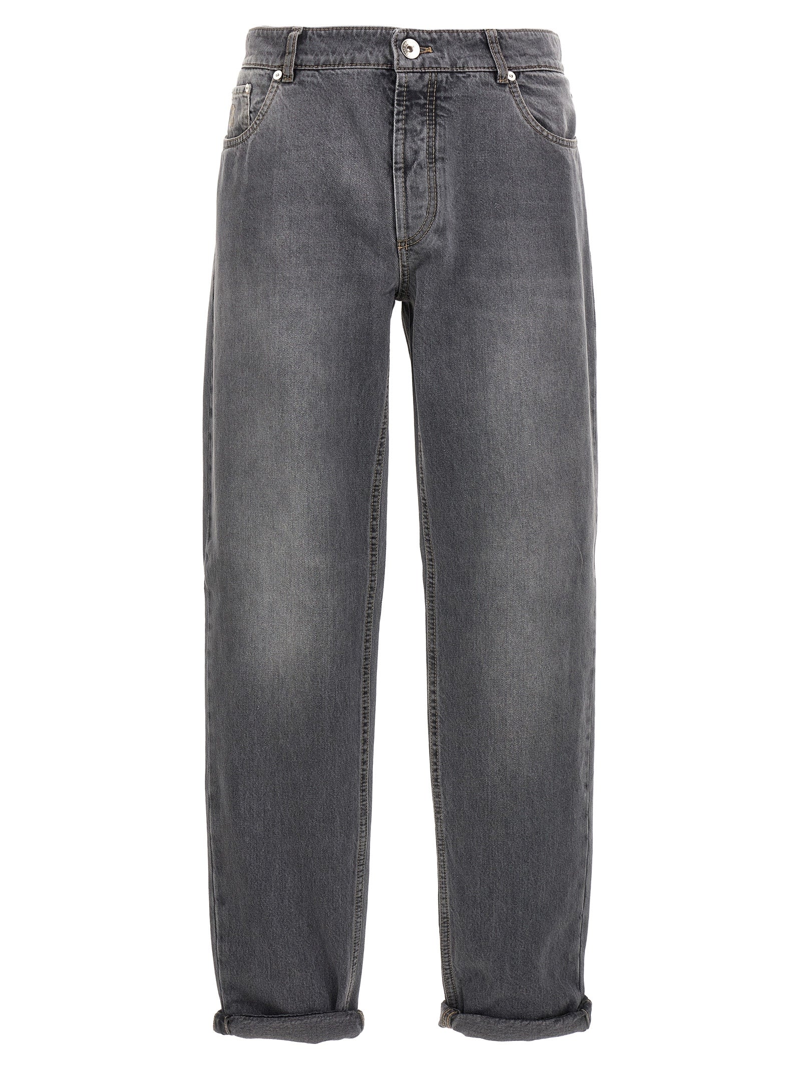 Brunello Cucinelli-Denim Jeans Blu-Uomo