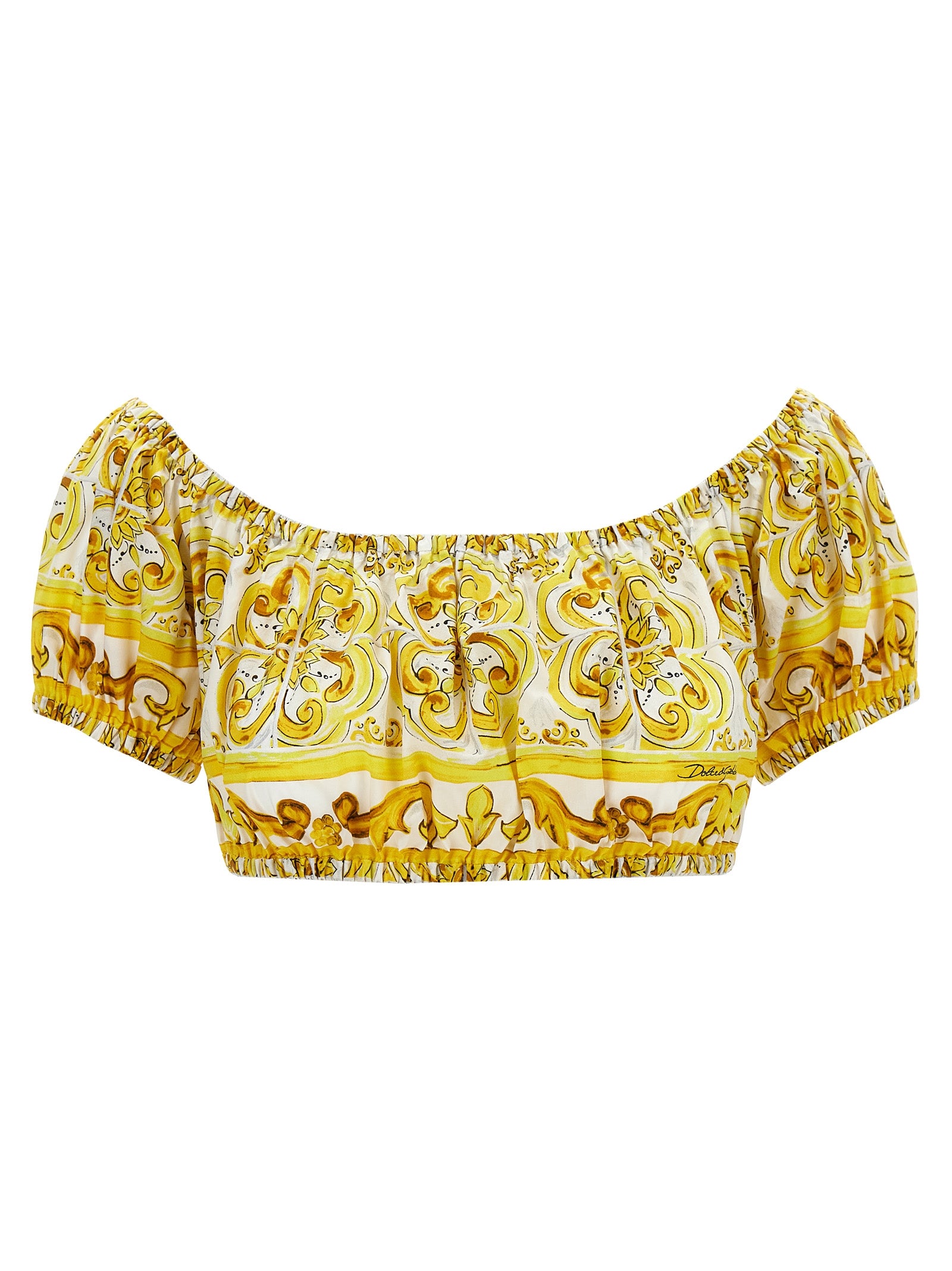 Dolce & Gabbana-Maioliche Top Giallo-Donna