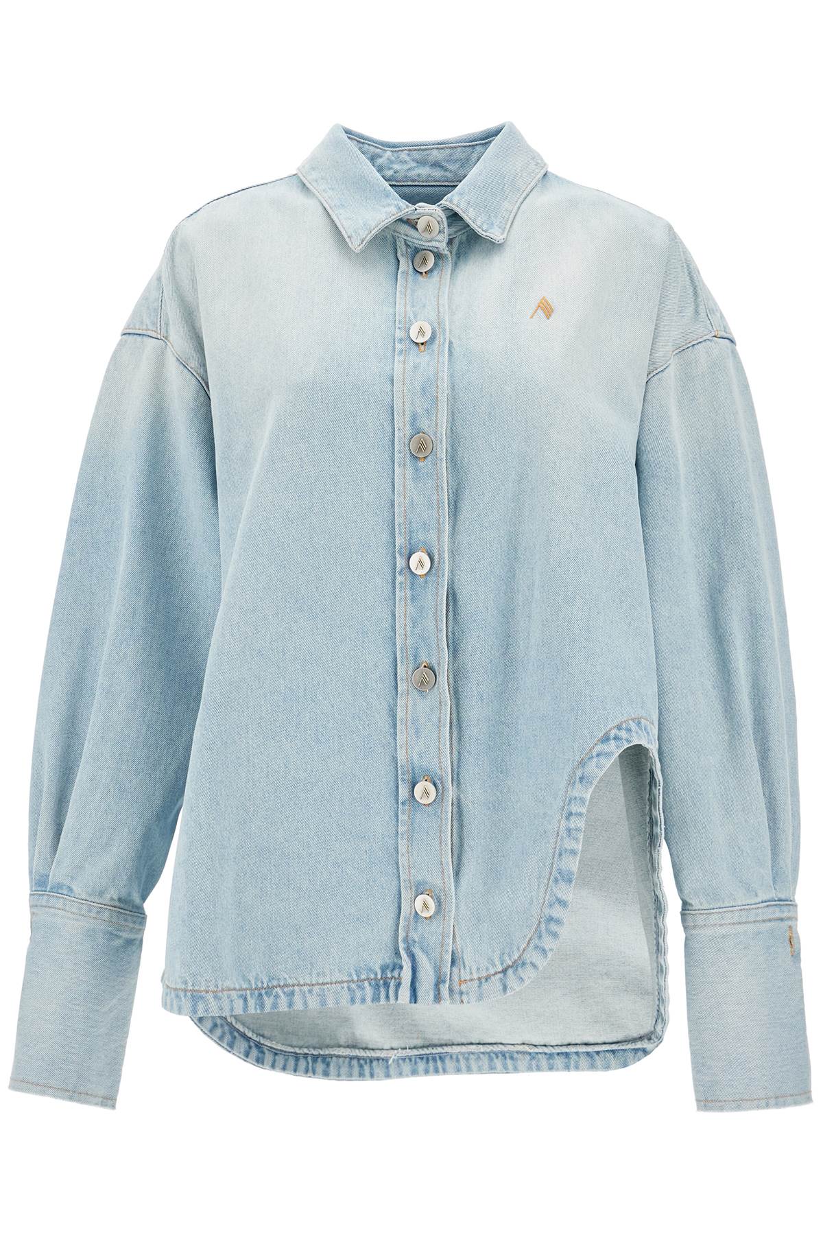 The Attico-Overshirt In Denim Con Spacco-Donna