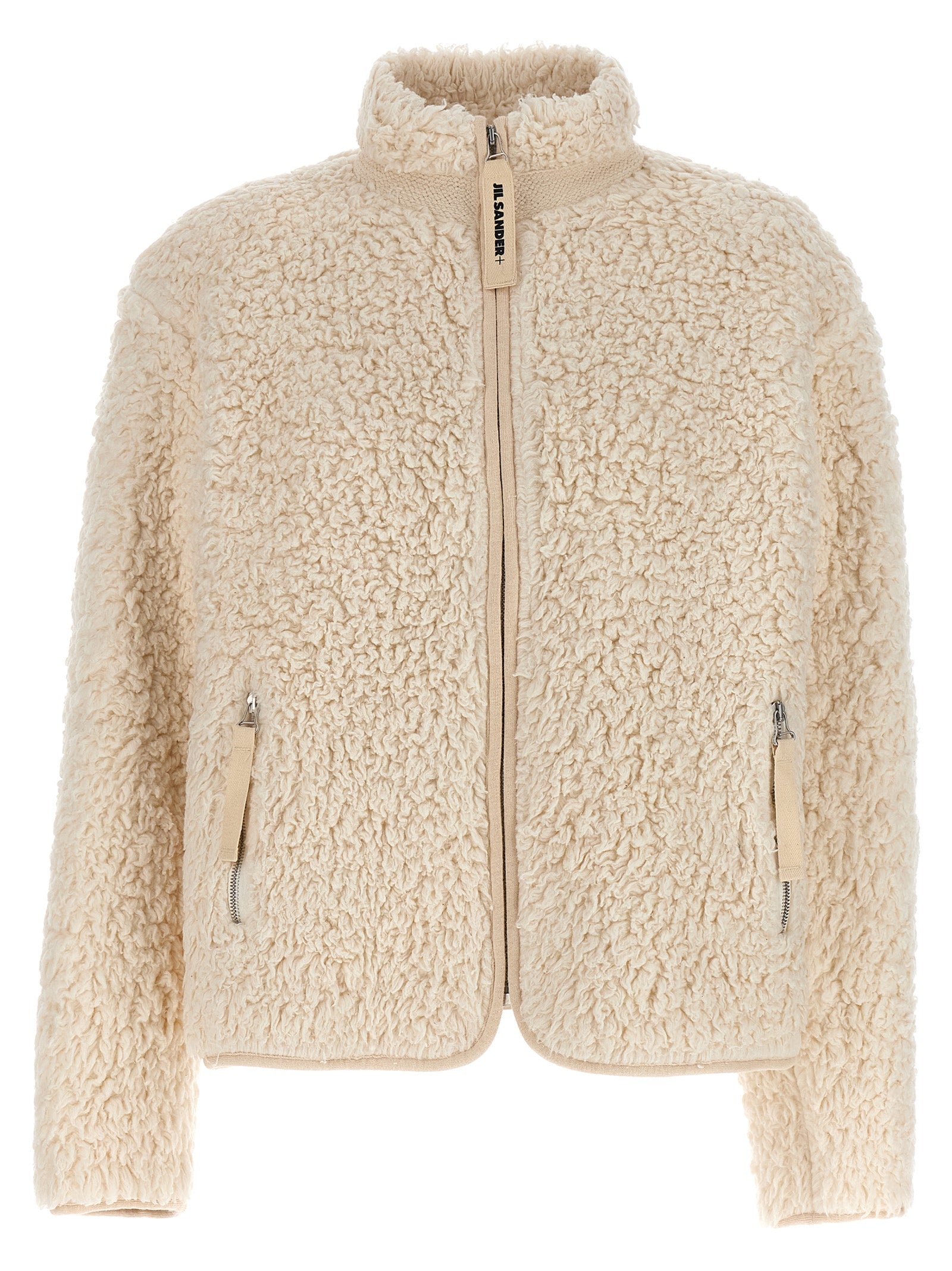 Jil Sander-Faux Fur Jacket Giacche Bianco-Donna