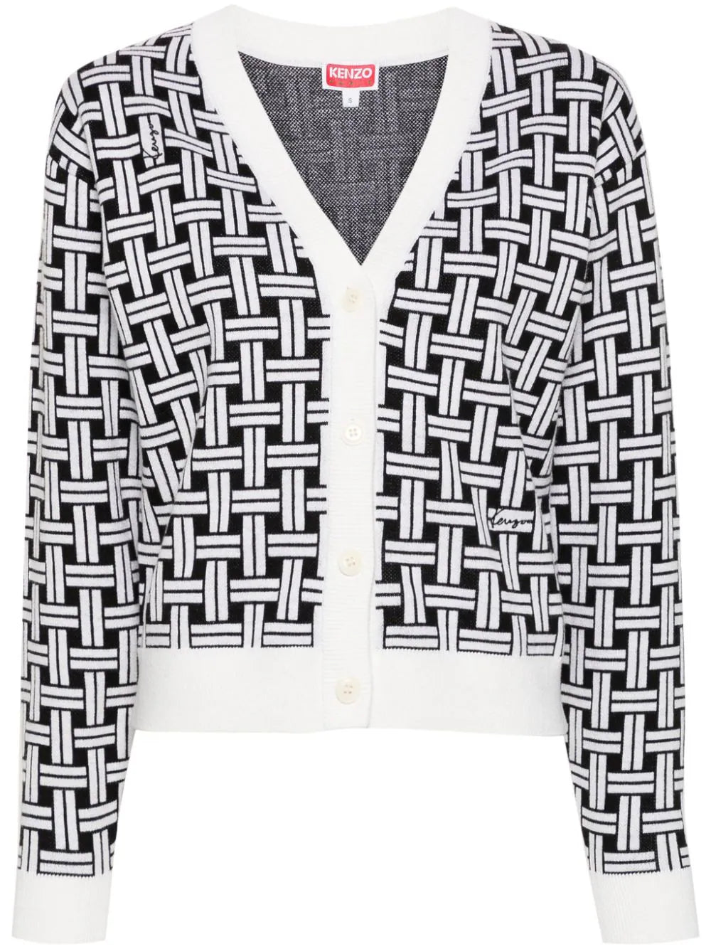 Kenzo-Cardigan con motivo jacquard-Donna