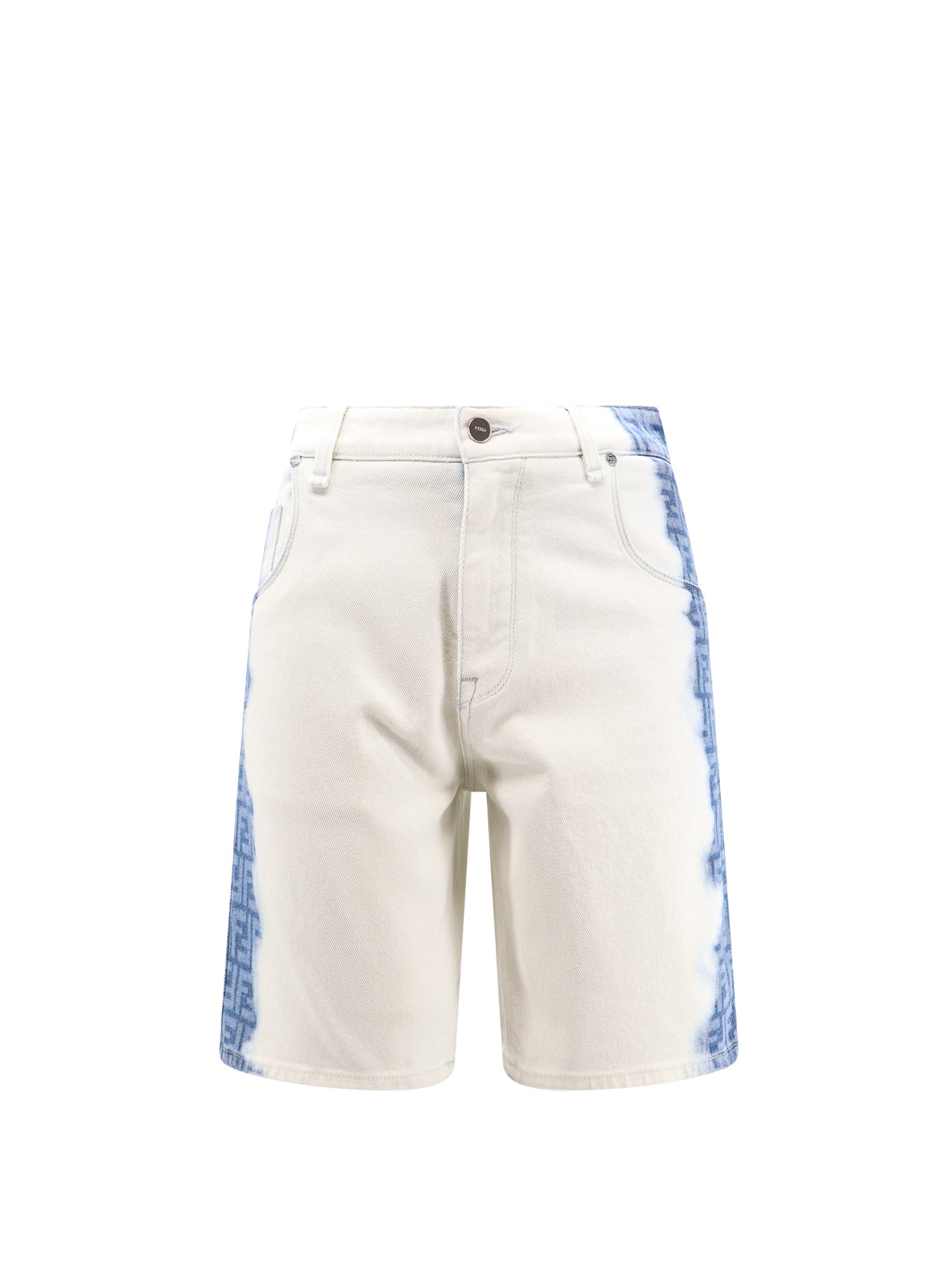 Fendi-Bermuda Denim Bleach Shaded-Uomo