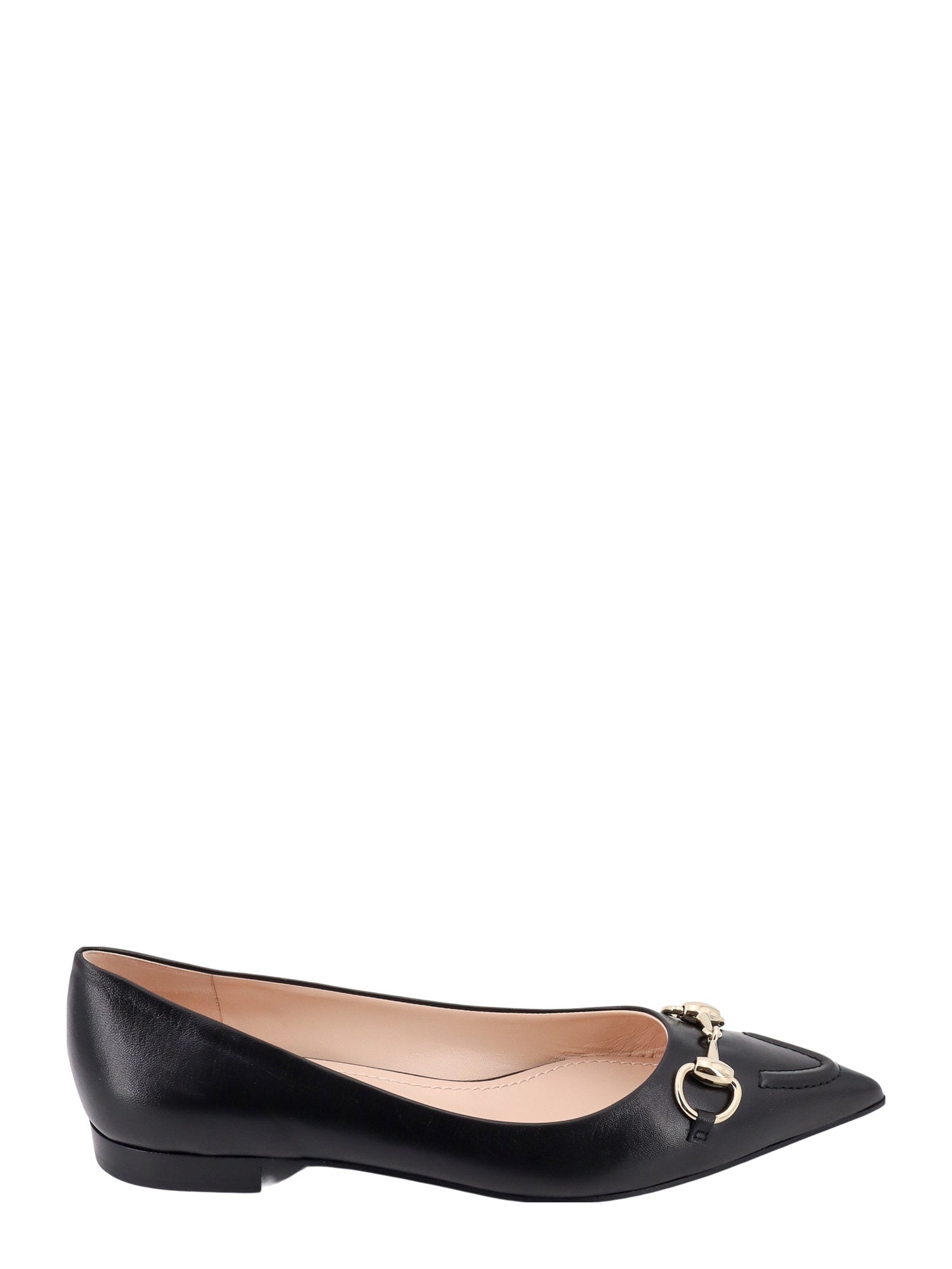 Gucci-Ballerine in pelle con Morsetto in metallo-Donna