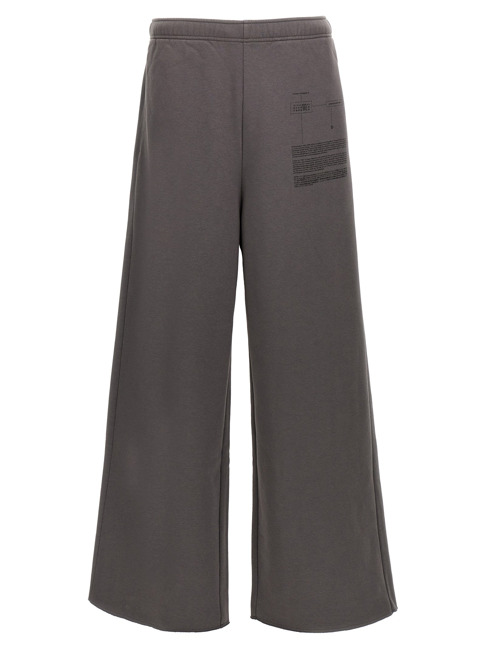 Mm6 Maison Margiela-Press Joggers Pantaloni Grigio-Uomo