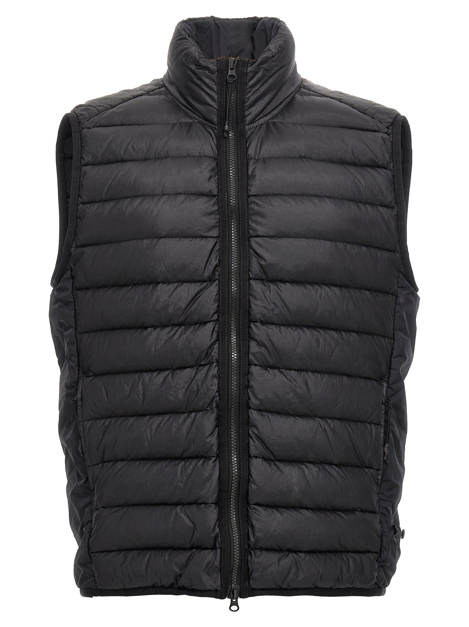 Stone Island-Loom Woven Chambers R-Nylon Down-Tc Gilet Nero-Uomo