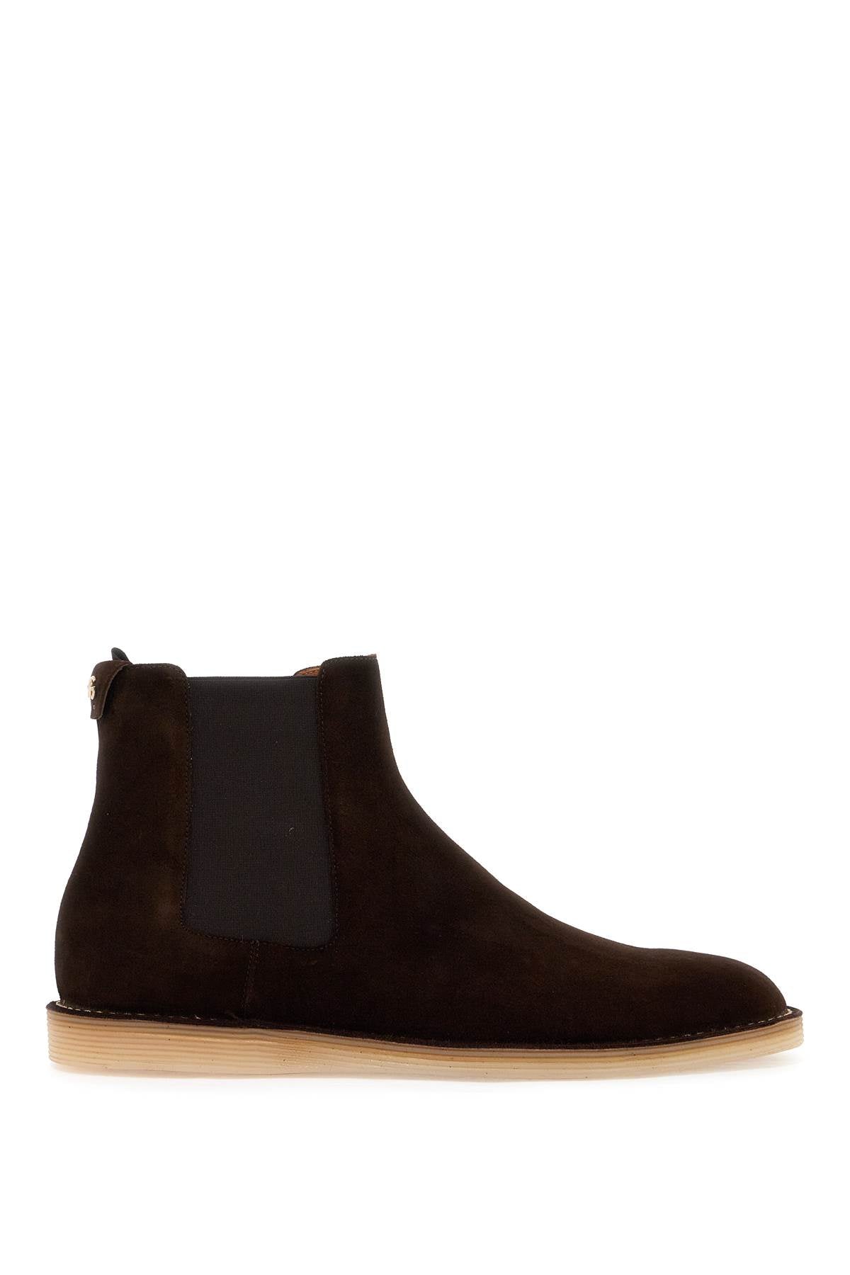 Dolce & Gabbana-Stivaletti In Suede-Uomo