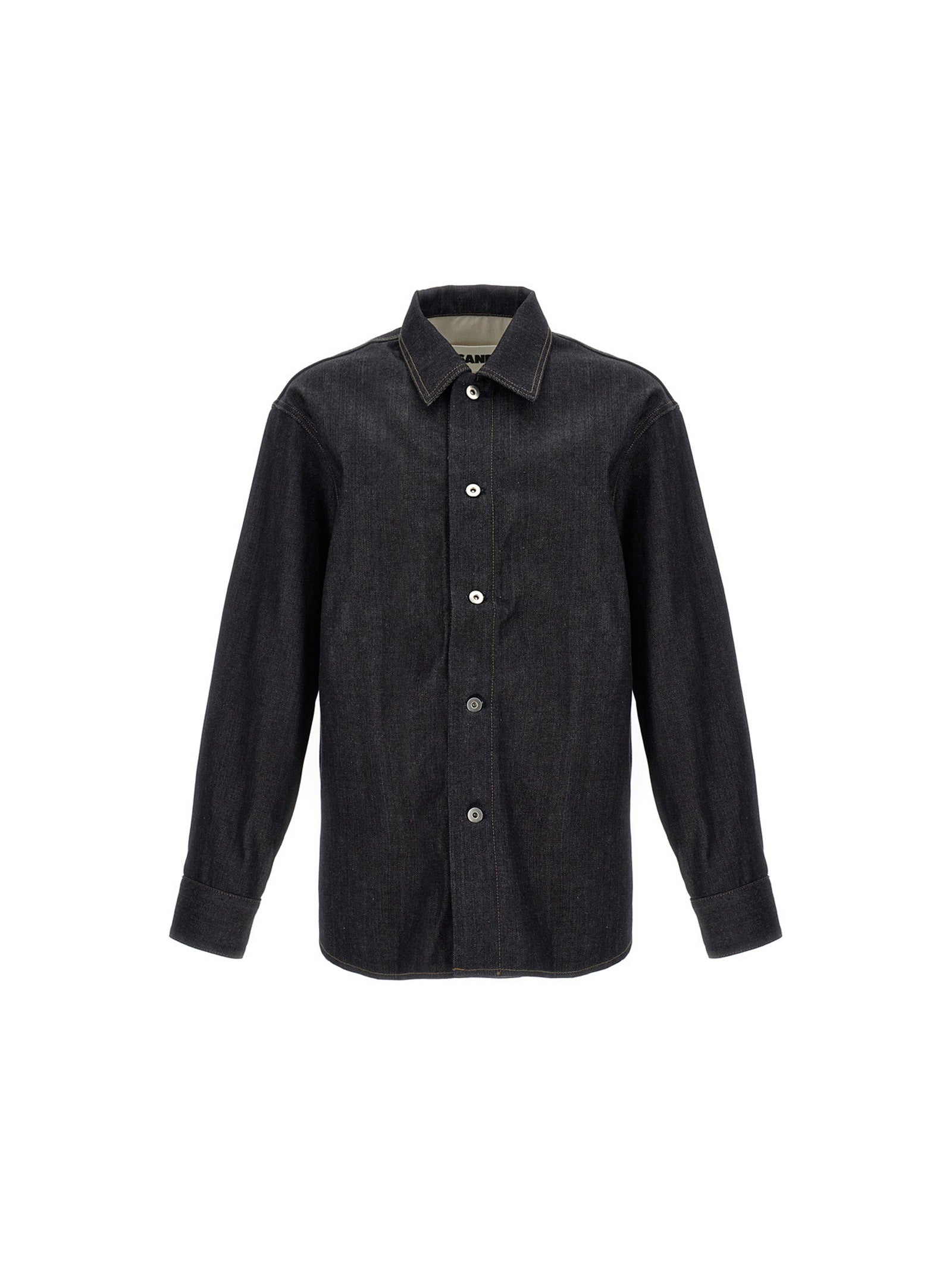 Jil Sander-Denim Overshirt Camicie Blu-Uomo