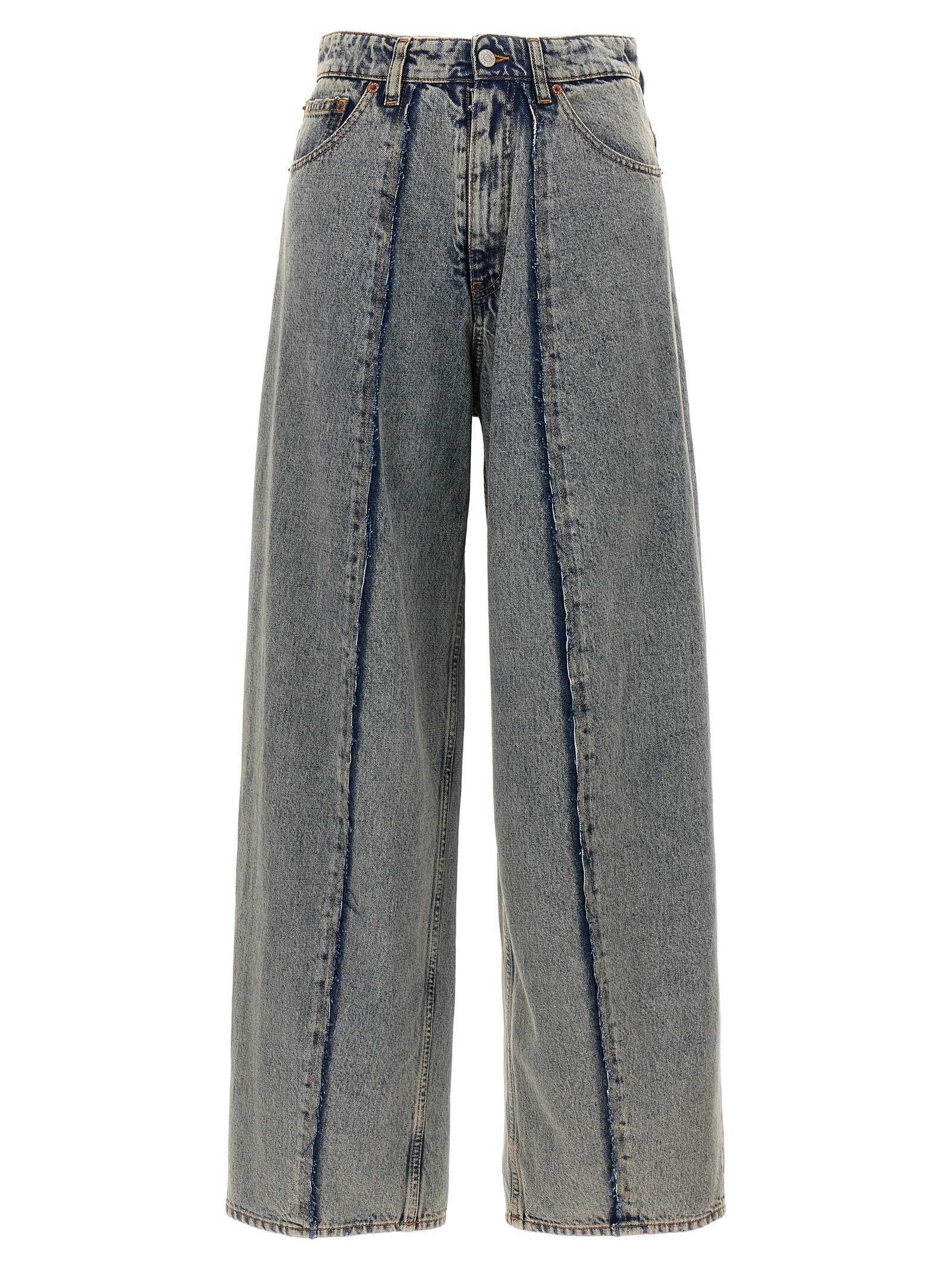 Mm6 Maison Margiela-Wide Leg Jeans Blu-Donna