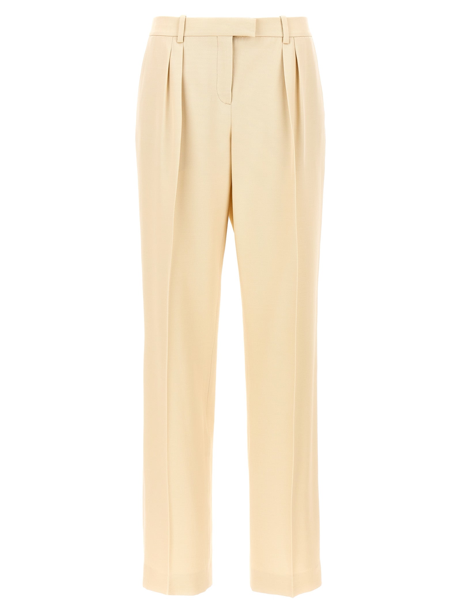 Tom Ford-With Front Pleats Pantaloni Beige-Donna