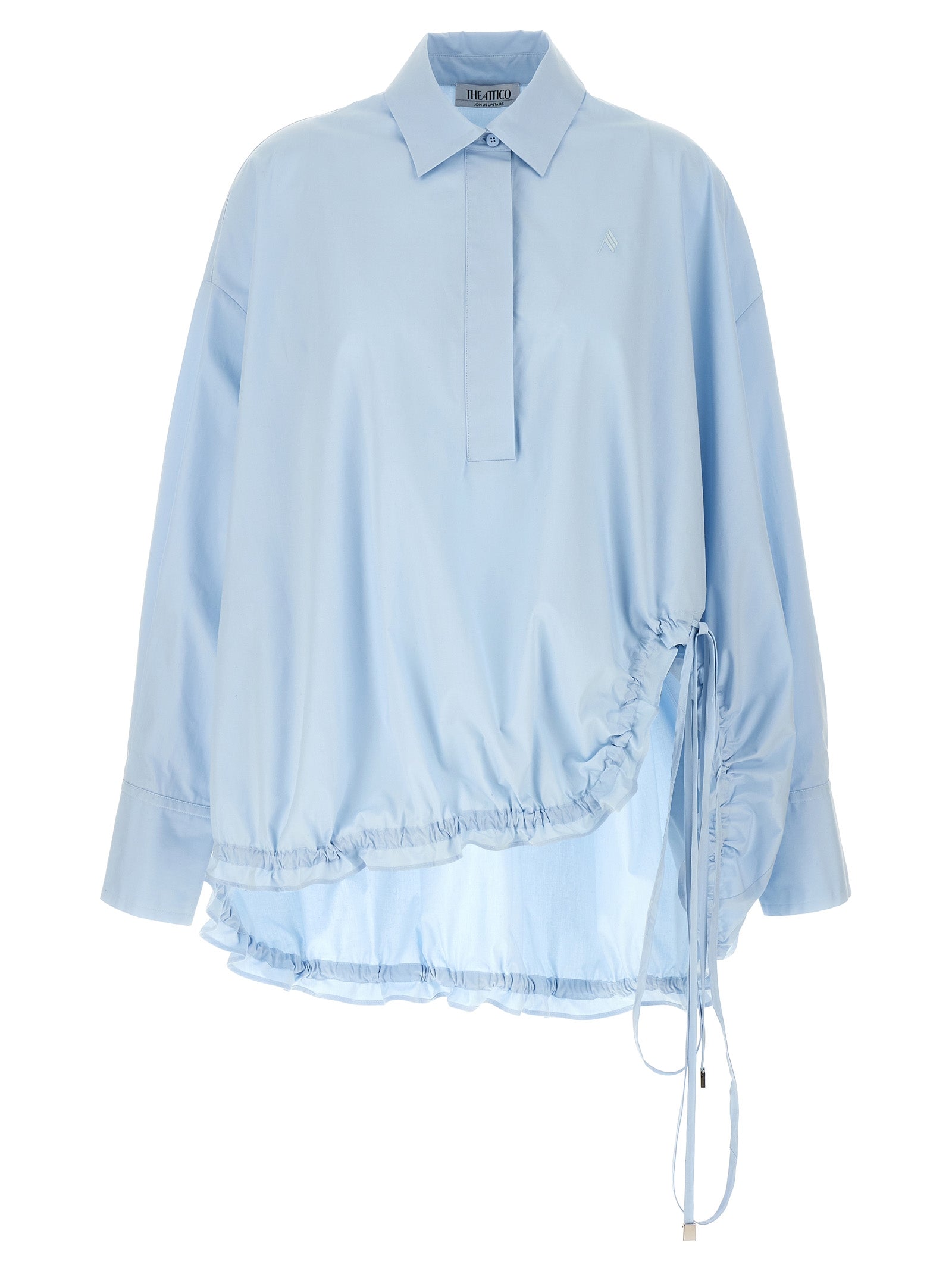 The Attico-Logo Embroidery Shirt Camicie Celeste-Donna