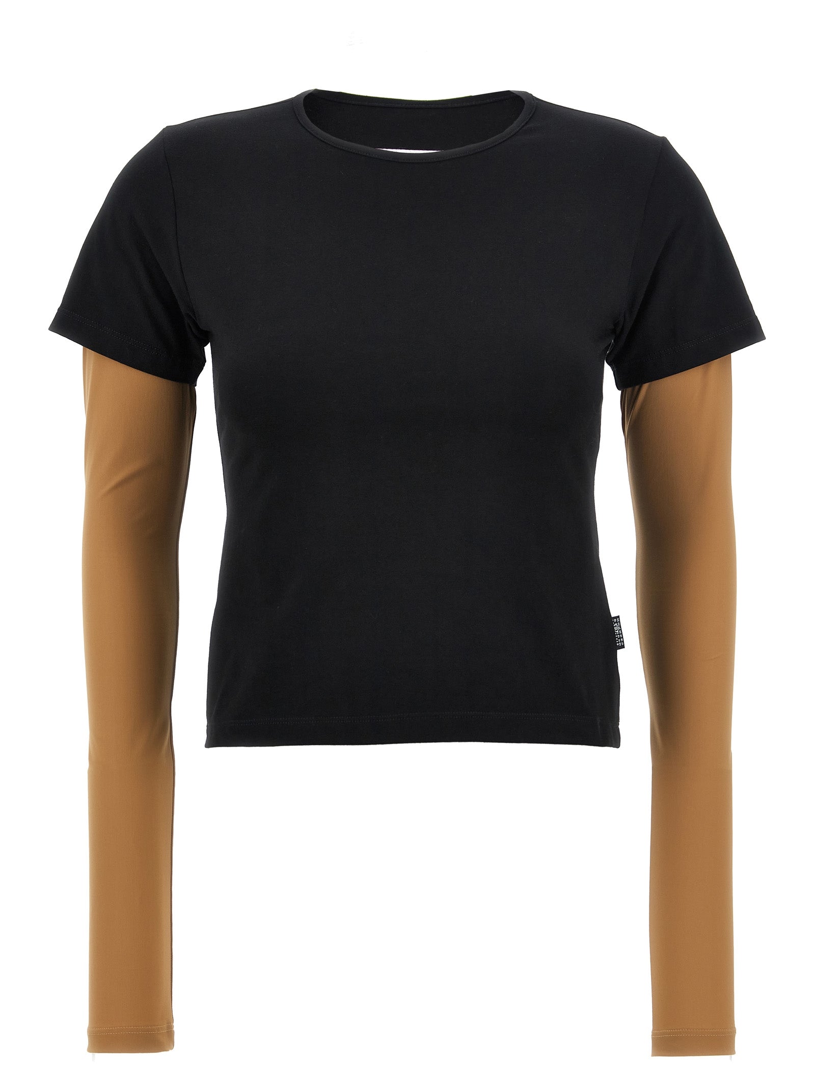 Mm6 Maison Margiela-Basic T Shirt Nero-Donna