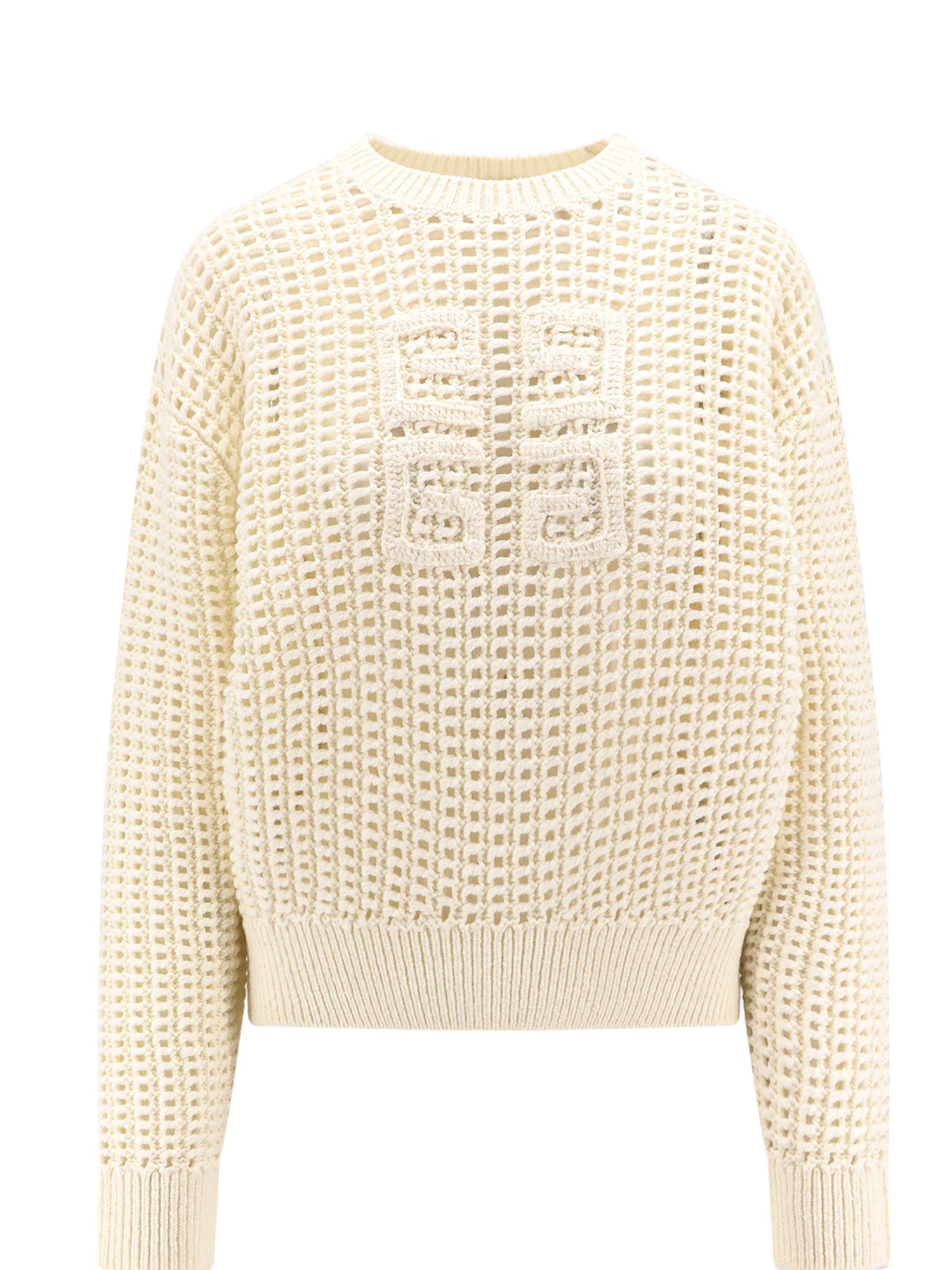 Givenchy-Maglia traforata in lana e cashmere-Donna