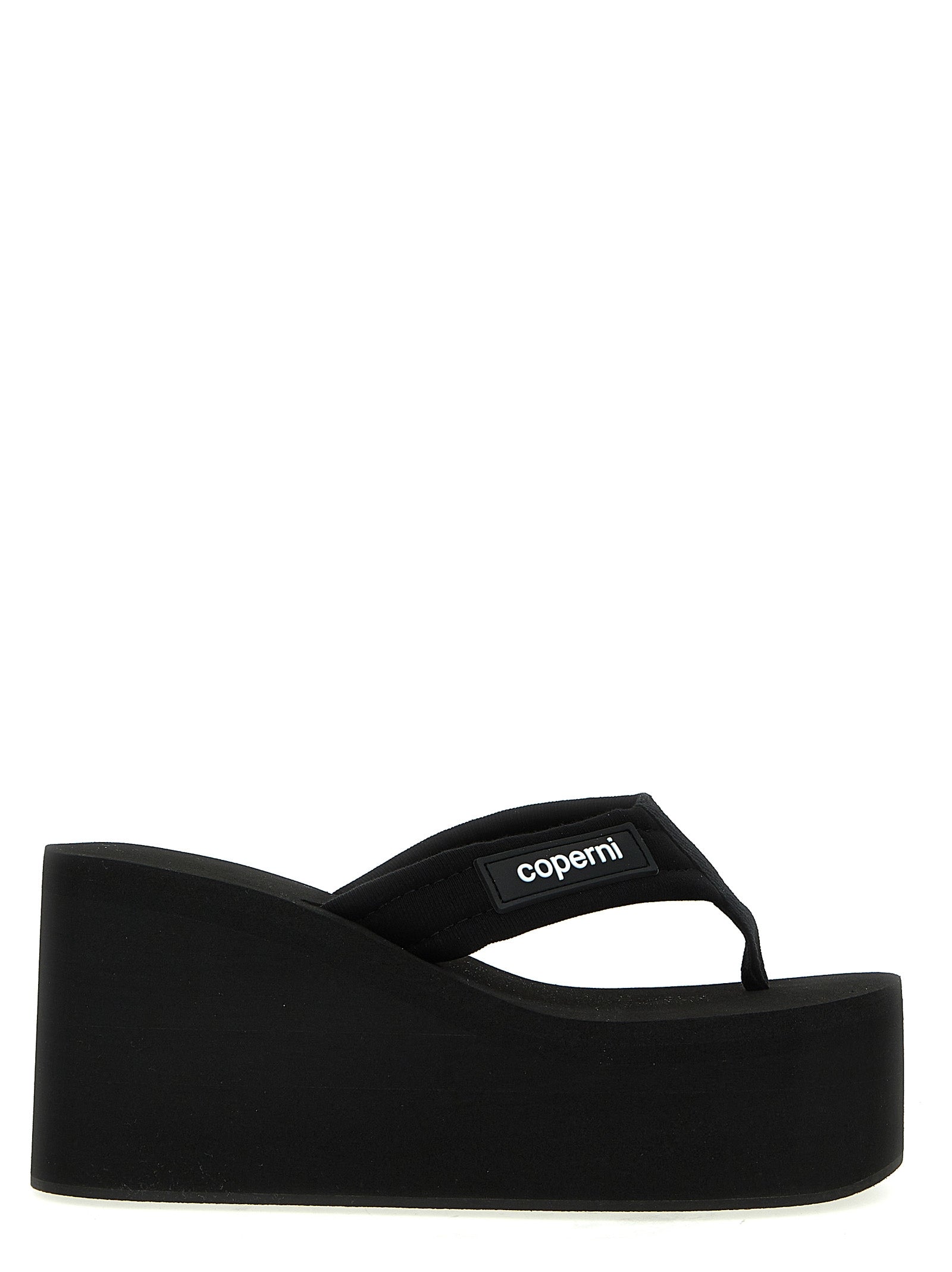 Coperni-Branded Wedge Sandali Nero-Donna