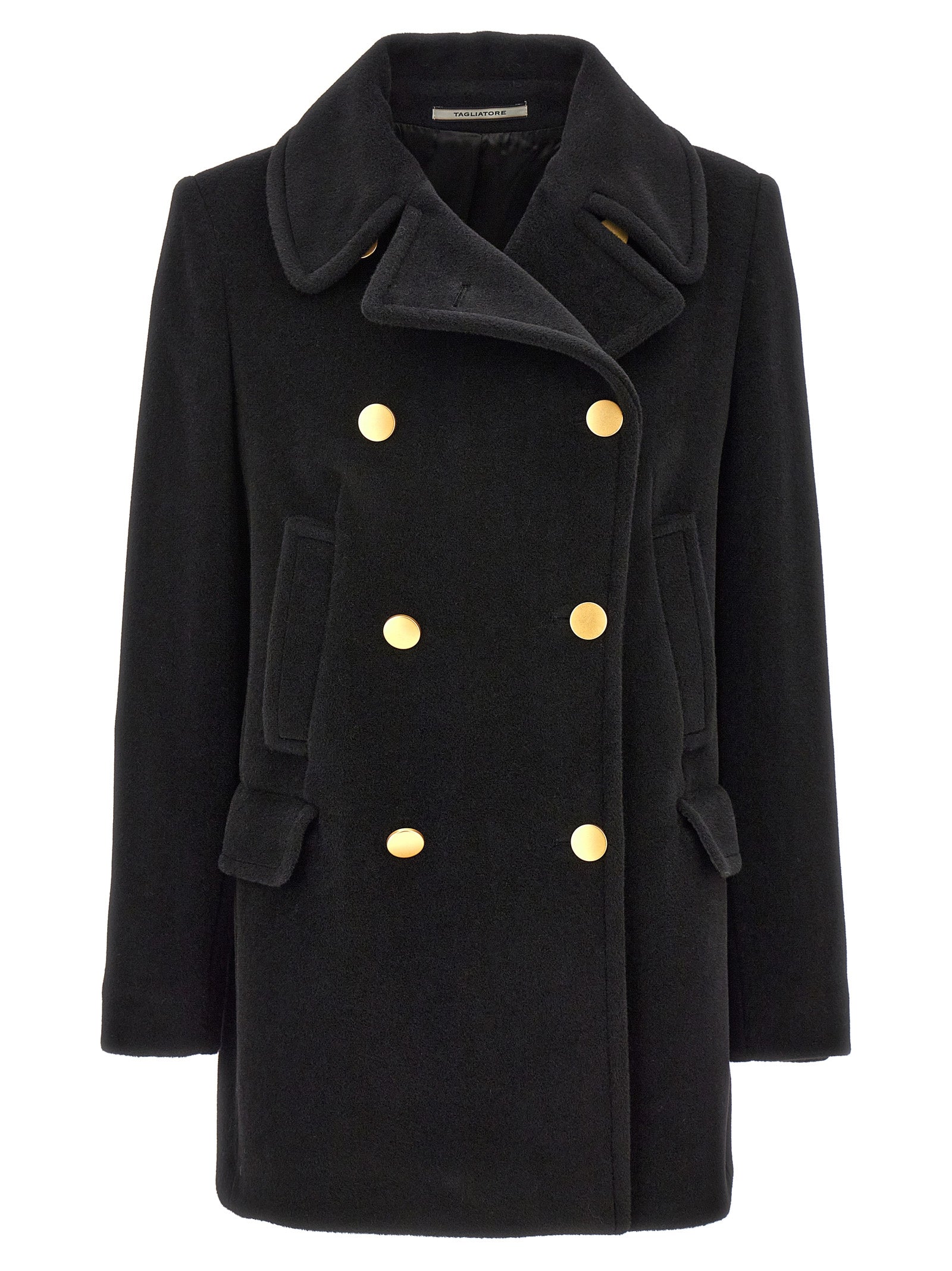 Tagliatore-Double-Breasted Coat Trench E Impermeabili Nero-Donna