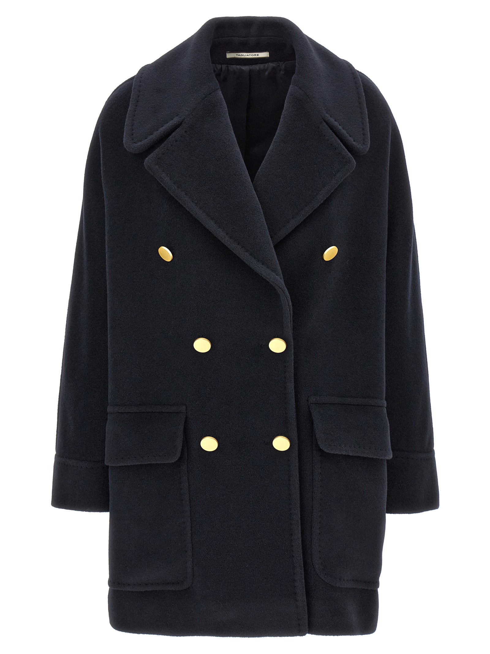 Tagliatore-Double-Breasted Coat Trench E Impermeabili Blu-Donna