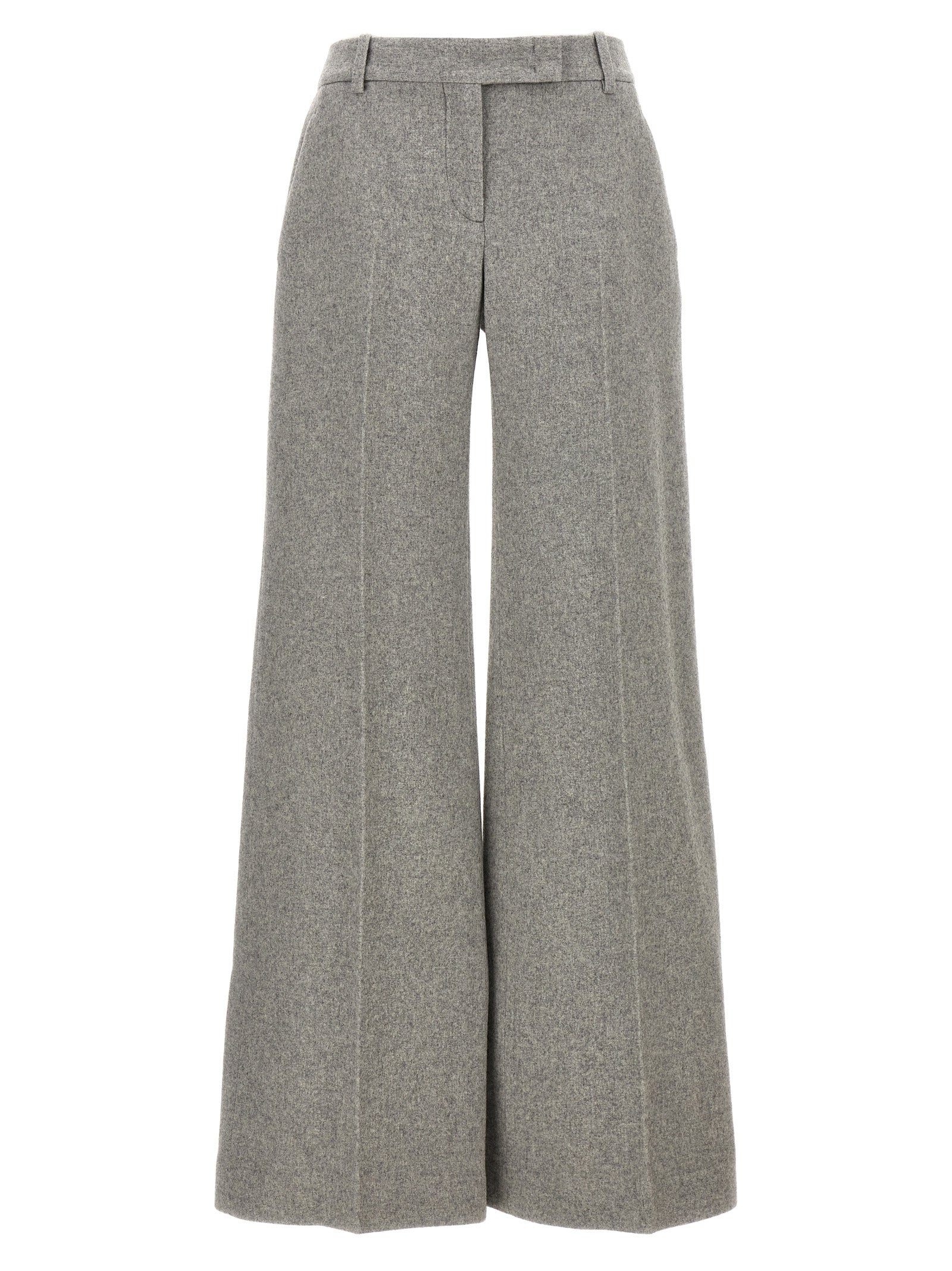 Ermanno Scervino-Tailored Cloth Trousers Pantaloni Grigio-Donna