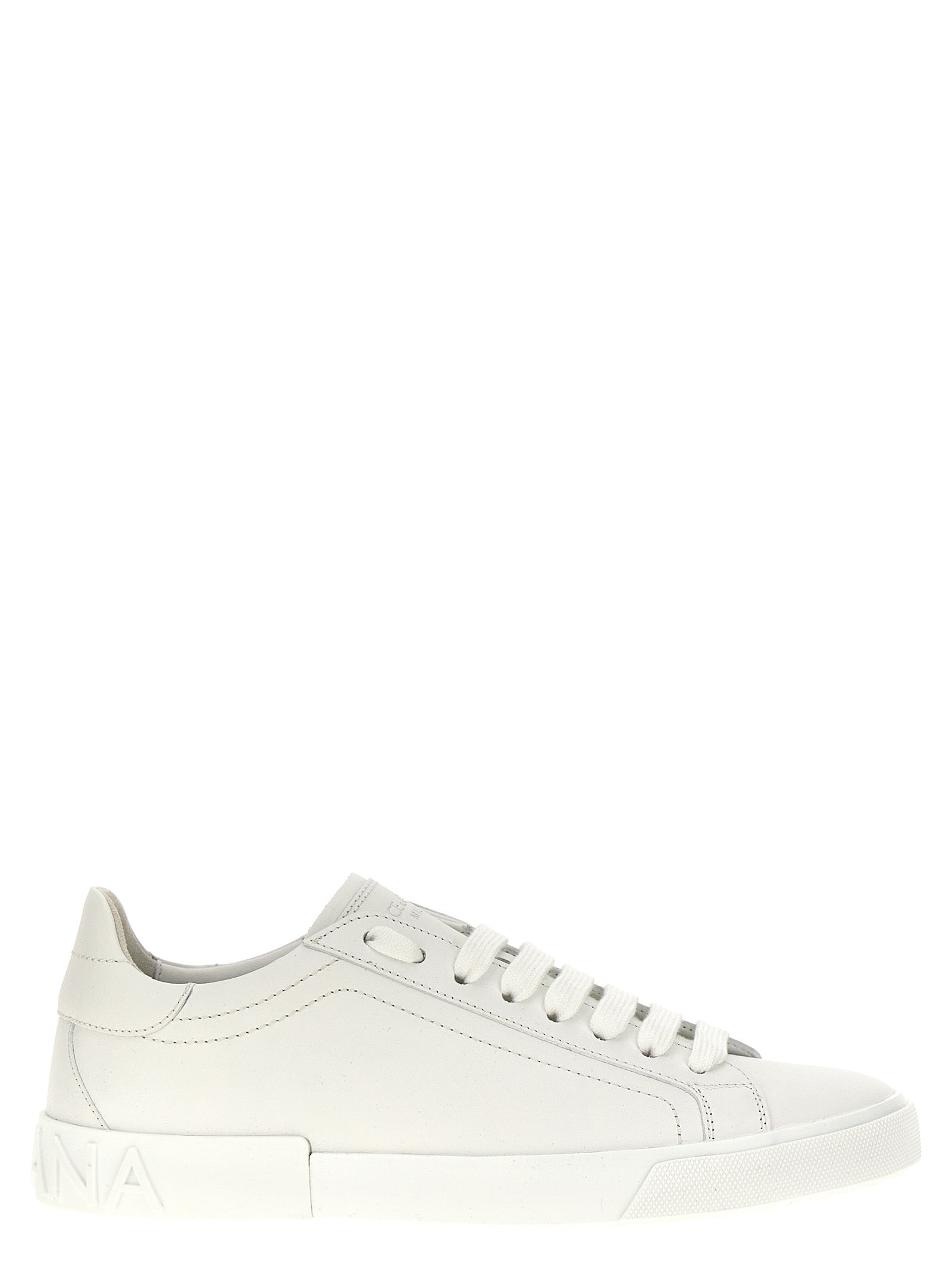 Dolce & Gabbana-Portofino Vintage Sneakers Bianco-Uomo