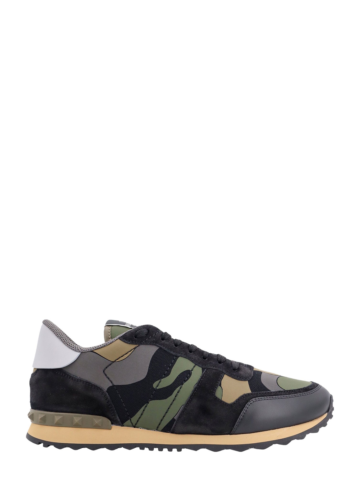 Valentino Garavani-Sneakers in pelle e suede con stampa camouflage-Uomo