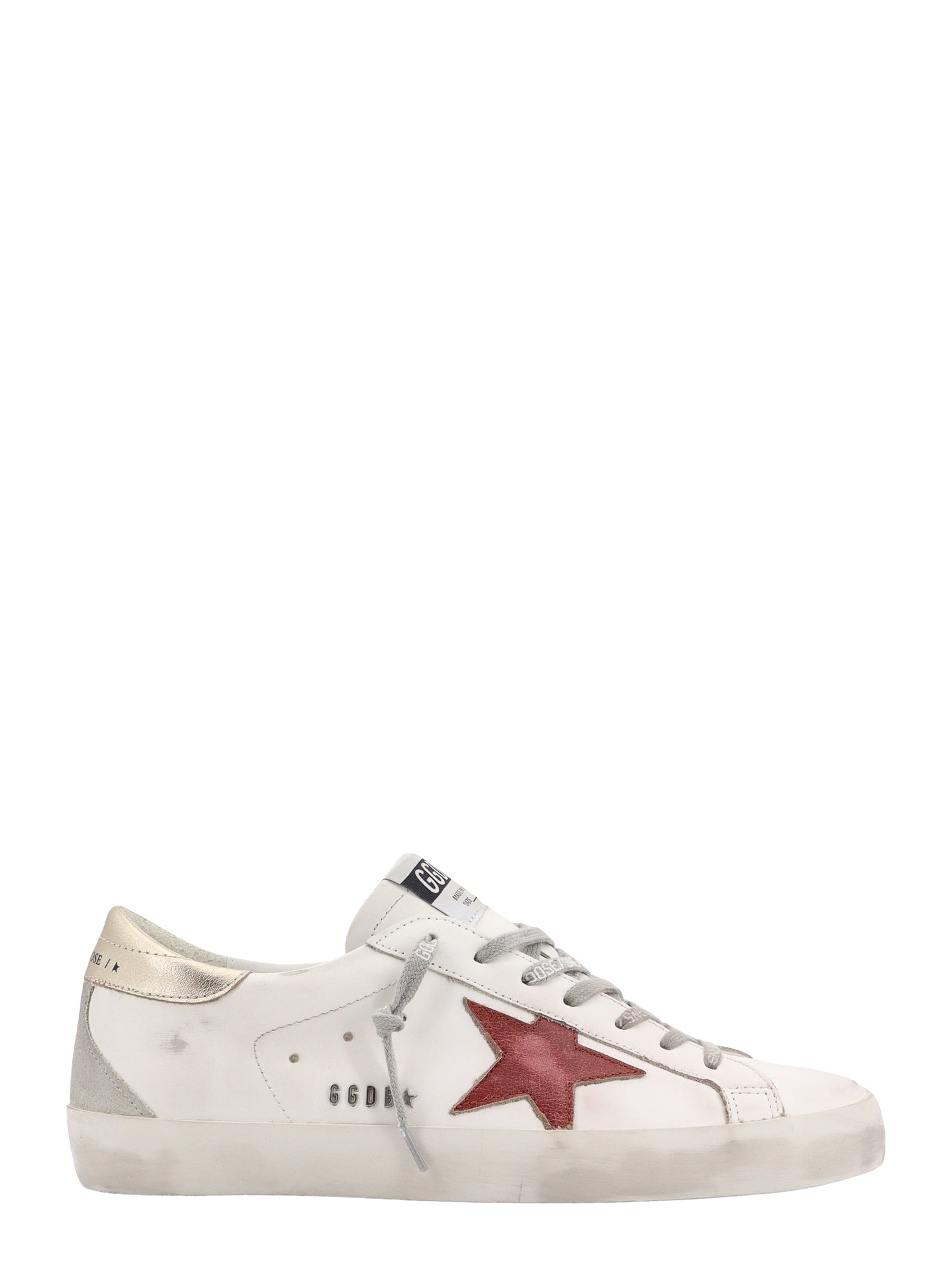 Golden Goose-Sneakers in pelle con patch laminato posteriore-Uomo