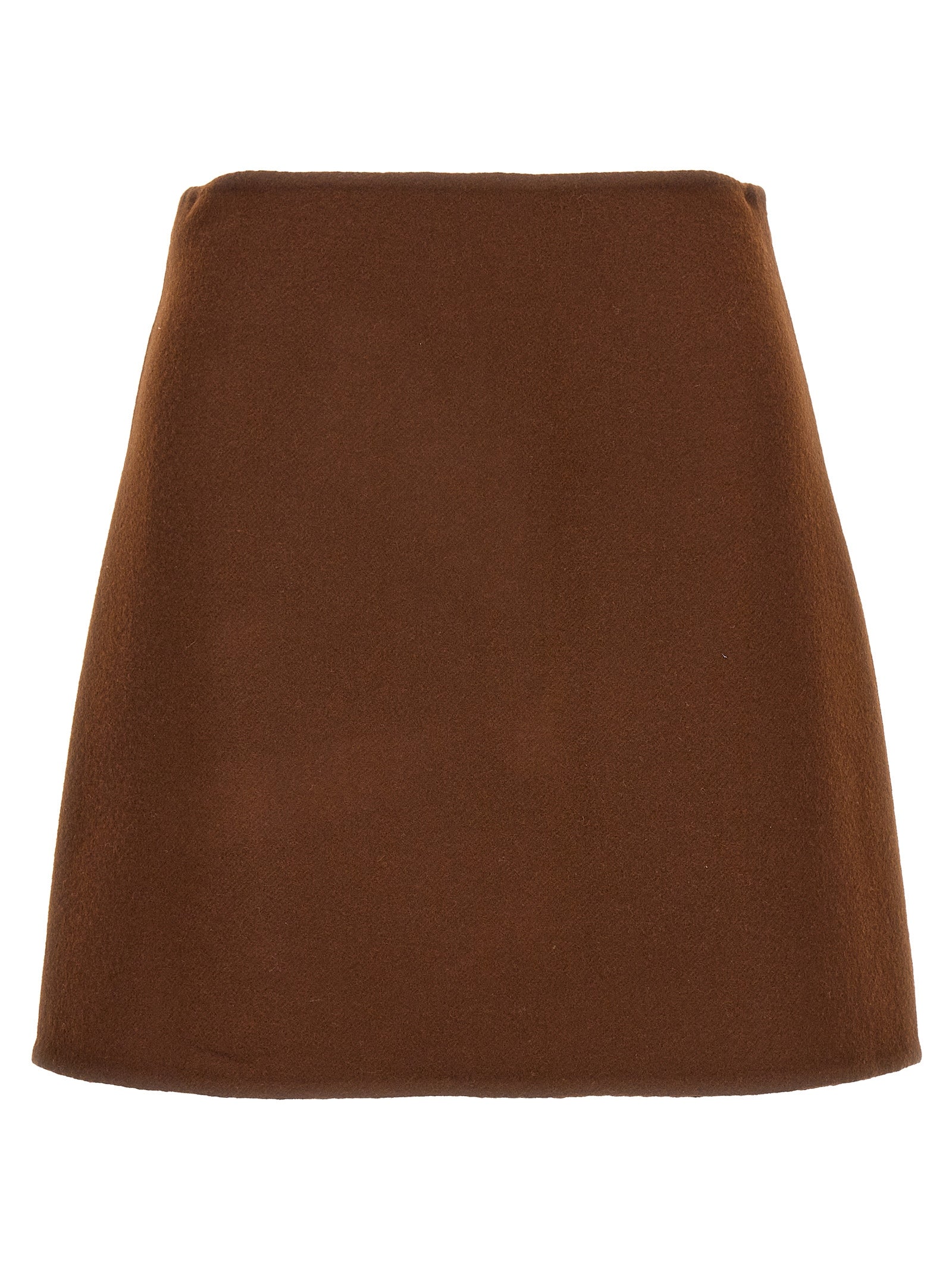 Ermanno Scervino-Wool Cloth Skirt Gonne Marrone-Donna