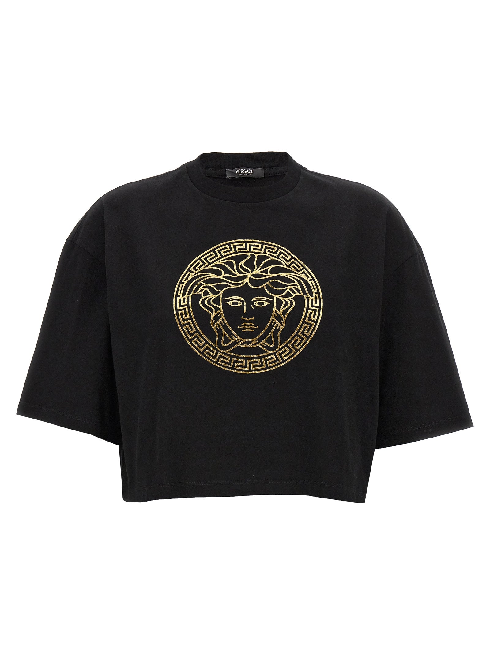 Versace-Medusa T Shirt Nero-Donna