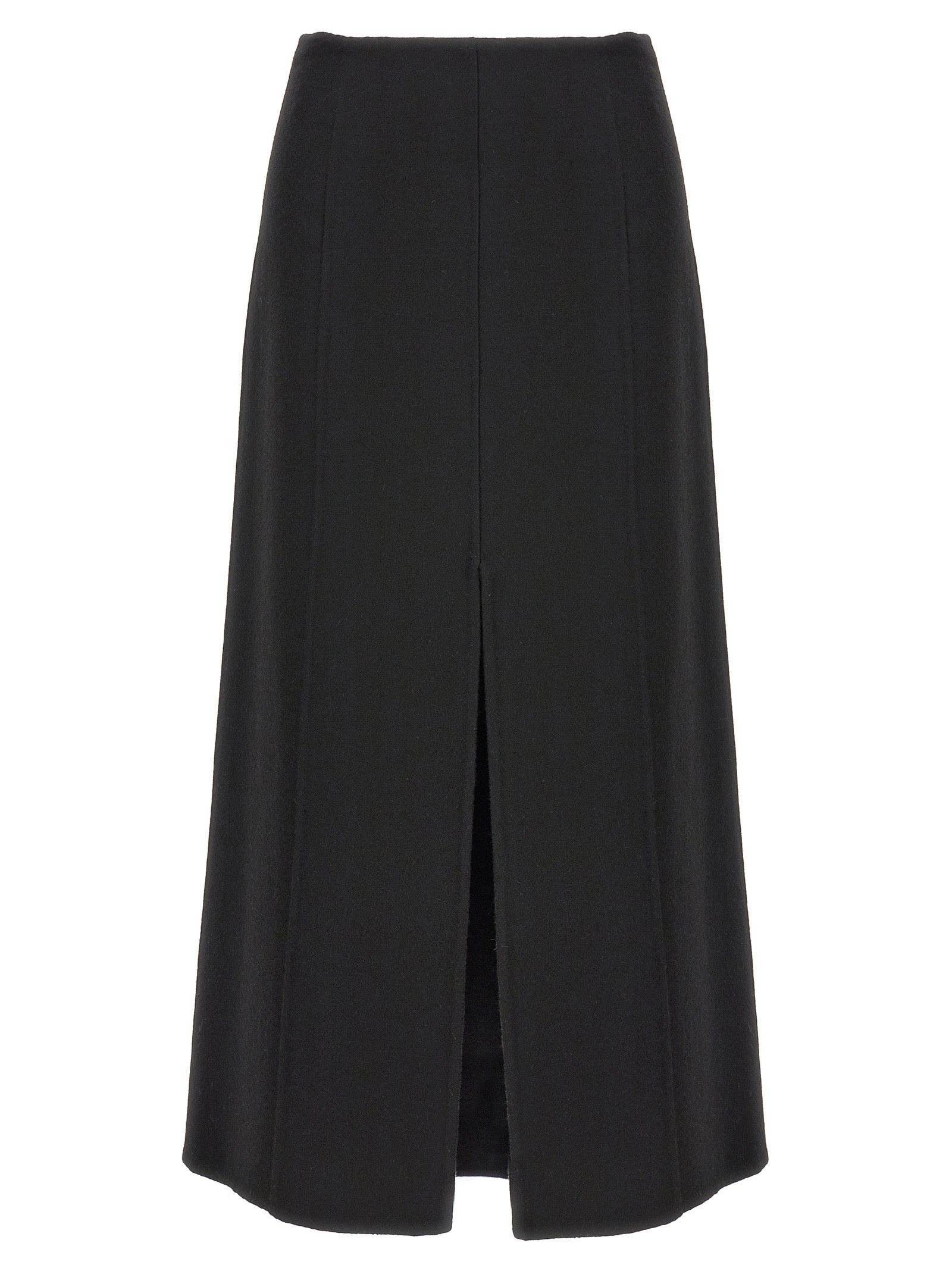 Ermanno Scervino-Long Cloth Skirt Gonne Nero-Donna