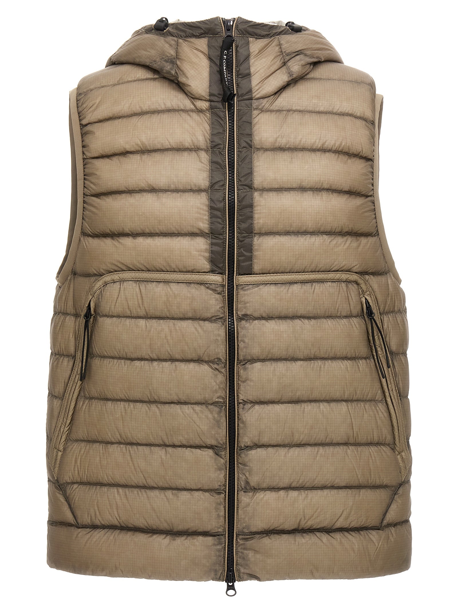 C. P. Company-D. D Shell Goggle Gilet Verde-Uomo