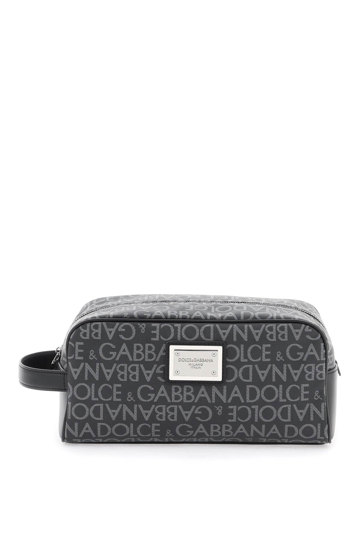 Dolce & Gabbana-Beauty Case In Jacquard Spalmato-Unisex