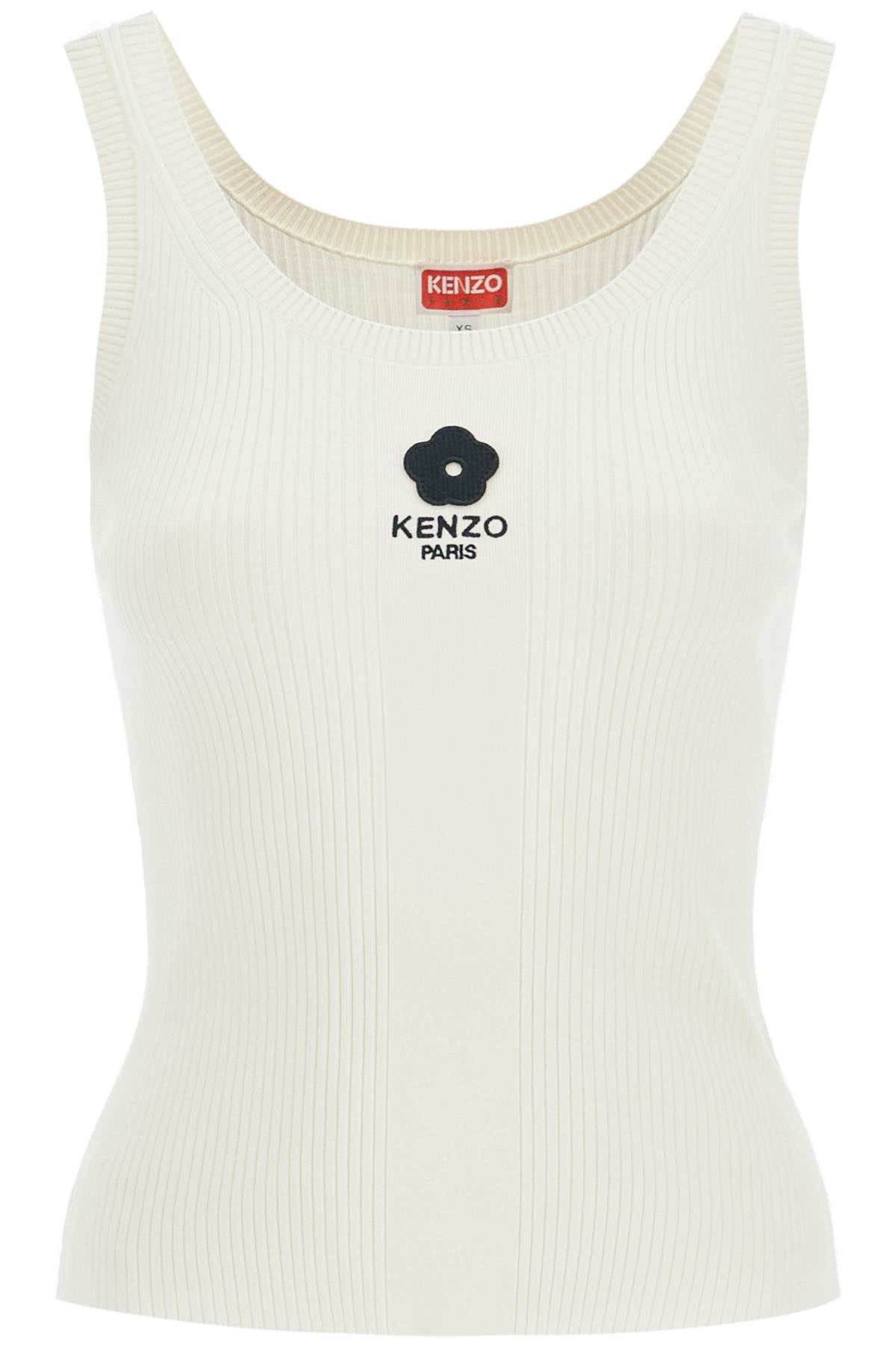 Kenzo-Top Canotta In Maglia A Costine-Donna