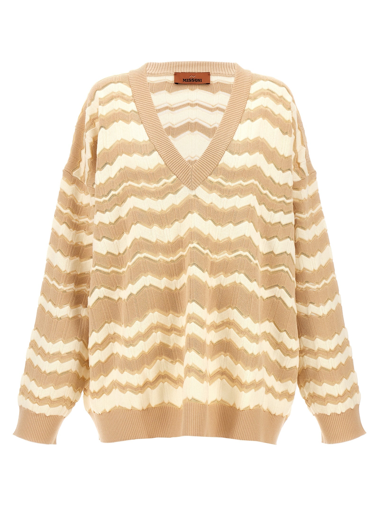 Missoni-Zig Zag Maglioni Beige-Donna