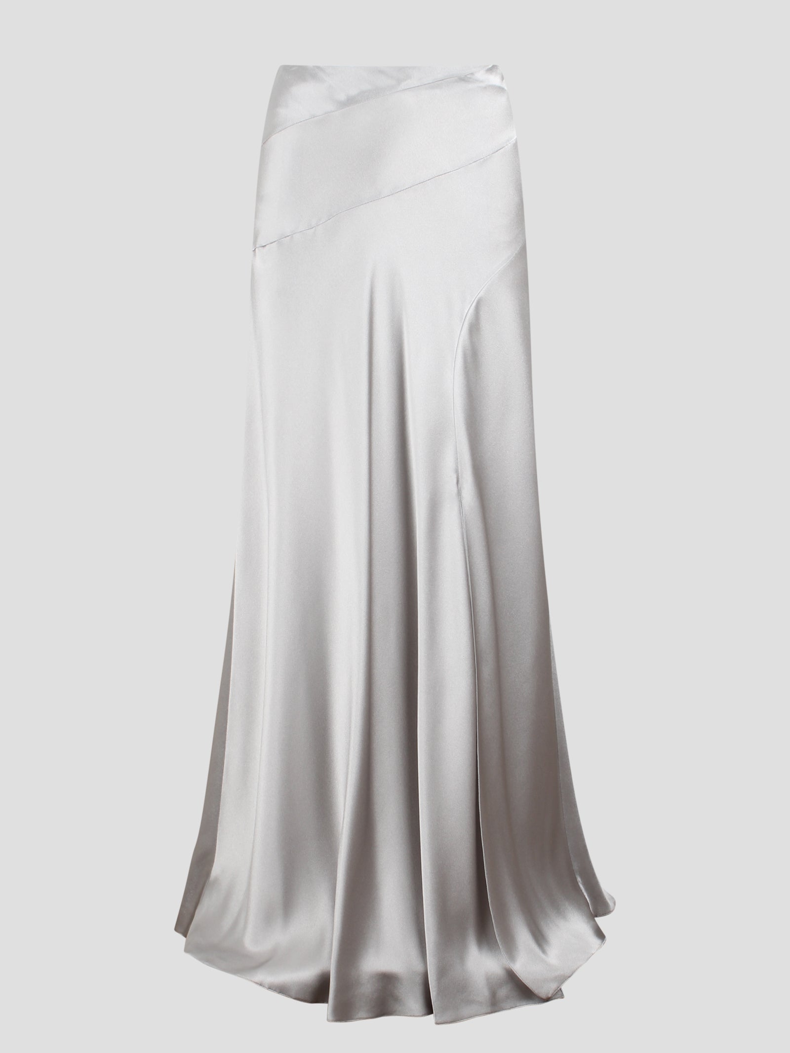 Alberta Ferretti-Satin fluid skirt-Donna