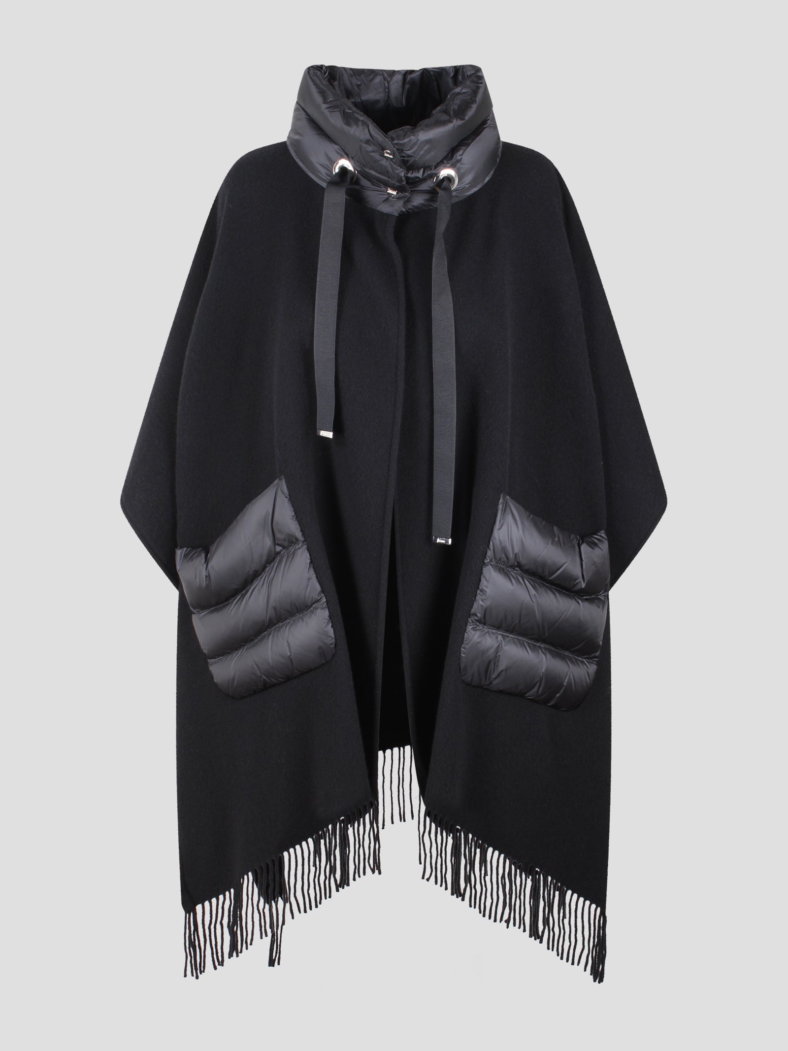 Herno-Wool resort poncho-Donna