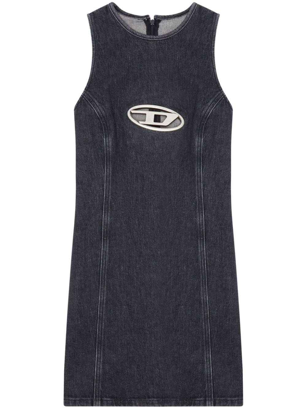 Diesel-Abito Oval D denim corto-Donna