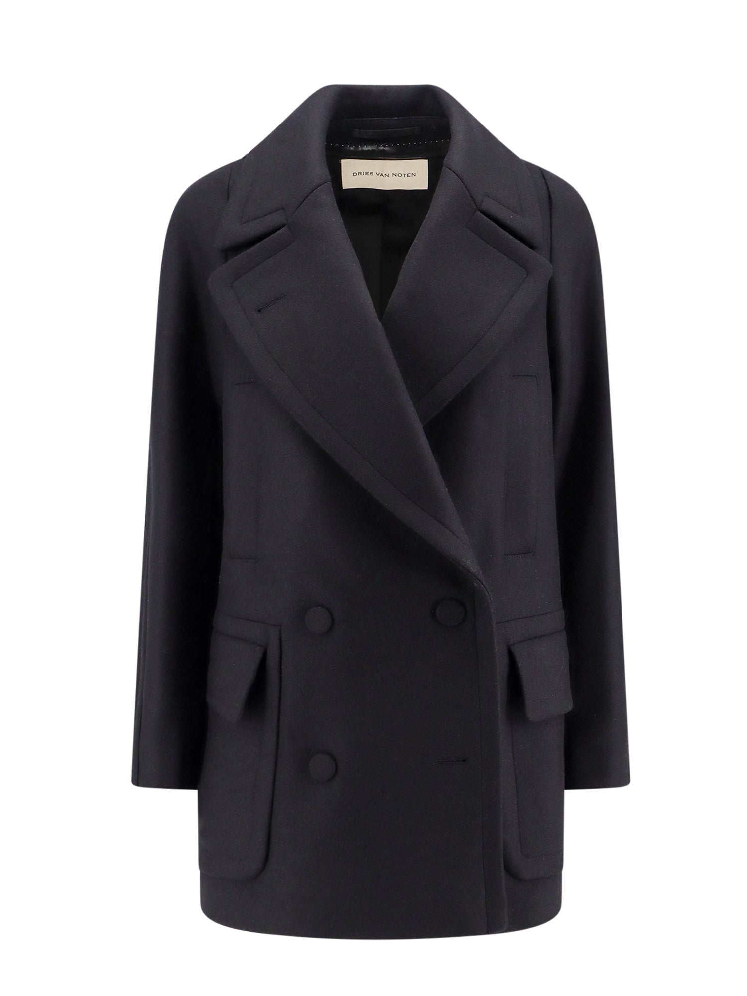 Dries Van Noten-Cappotto in misto lana-Donna