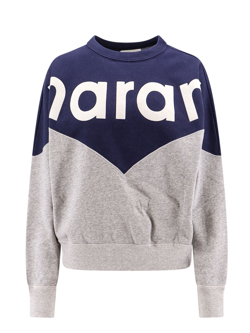 Marant Etoile-Felpa in cotone con stampa logo-Donna