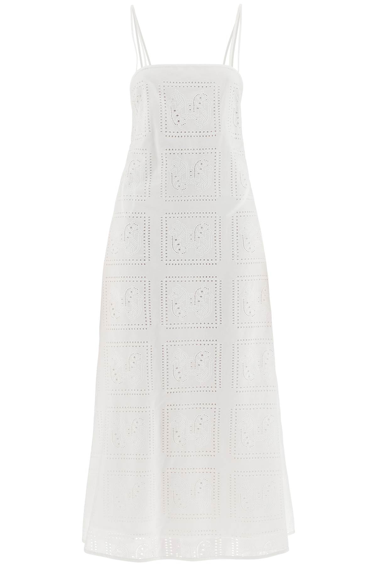 Tory Burch-Abito Midi In Pizzo-Donna