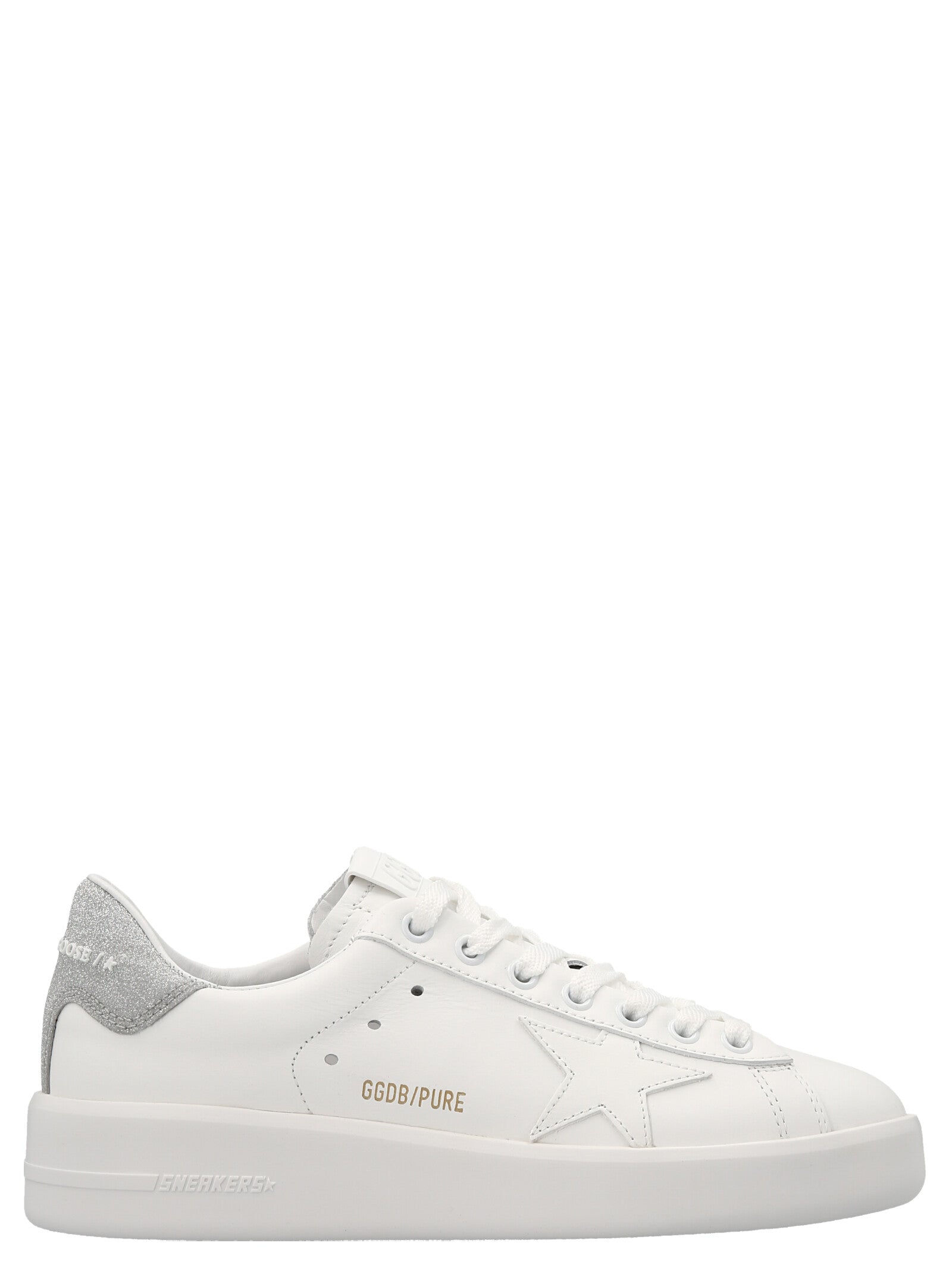 Golden Goose-Pure Star Sneakers Silver-Donna