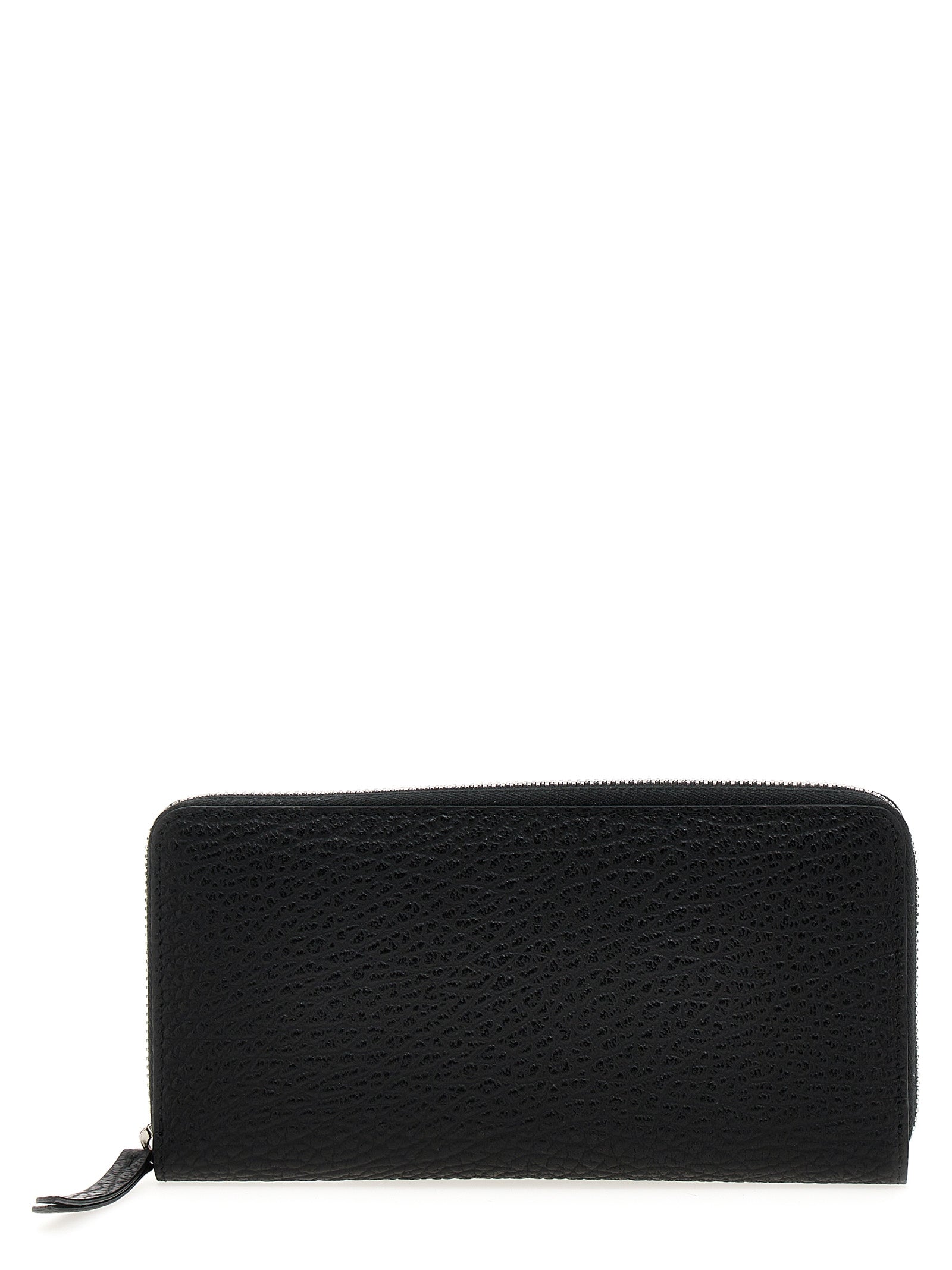 Maison Margiela-Stitching Logo Wallet Portafogli Nero-Donna