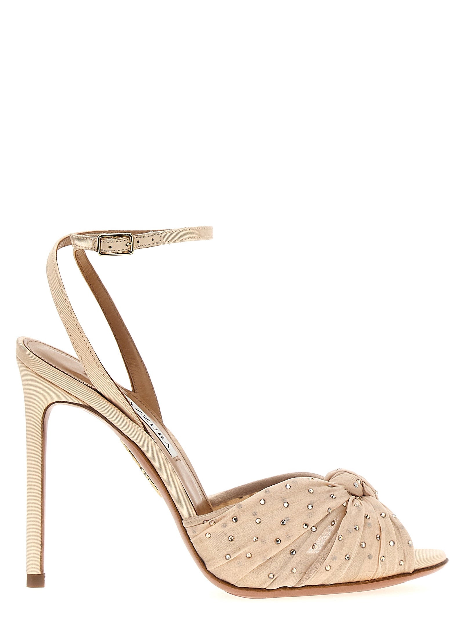 Aquazzura-Slow Kisses Sandali Beige-Donna