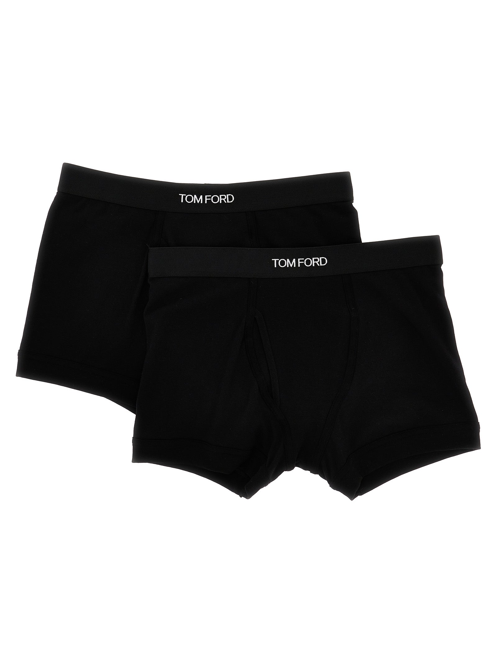 Tom Ford-2-Pack Logo Boxers Intimo Nero-Uomo