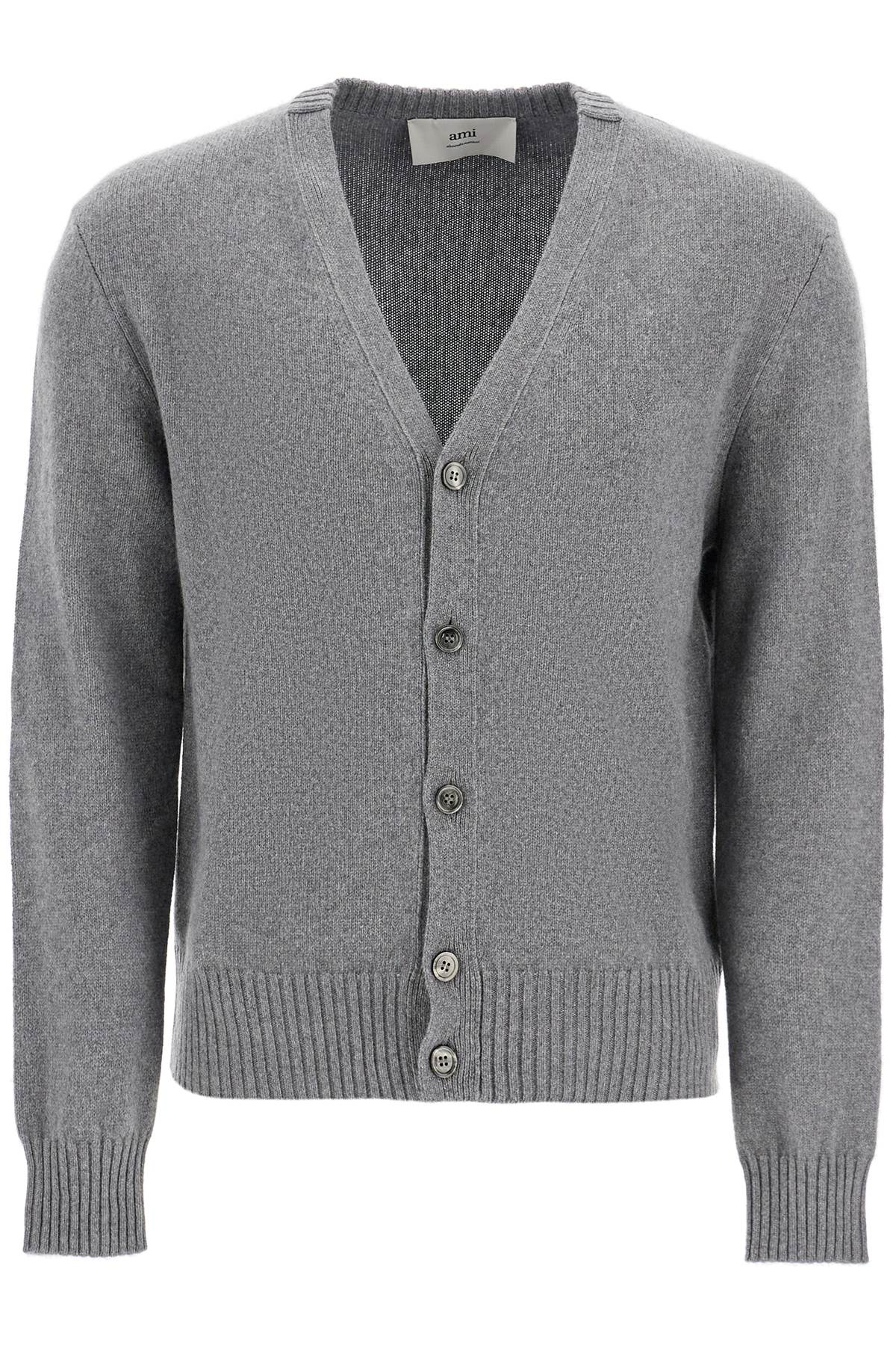 Ami Paris-Cardigan In Cashmere-Uomo