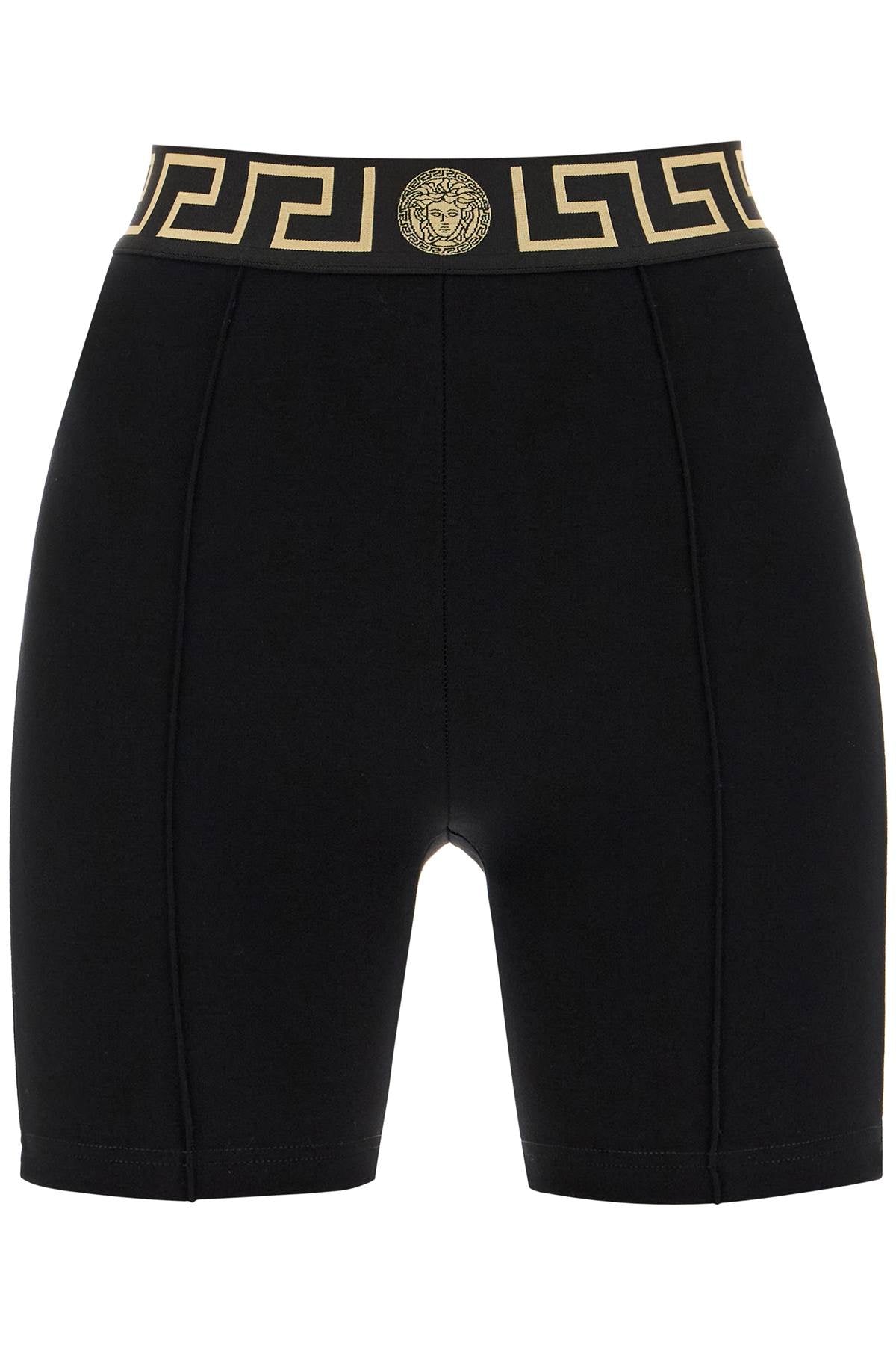 Versace-Shorts Sportivi Con Banda Greca-Donna