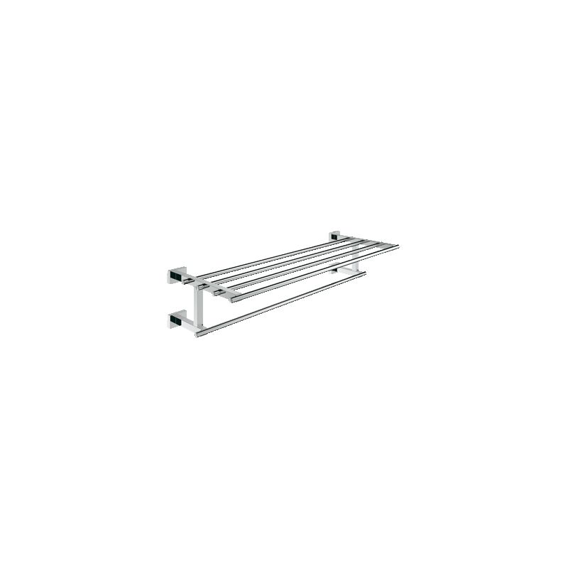 Grohe 40512001 Essentials Cube 22 Inch Towel Rack with integrated Towel Bar