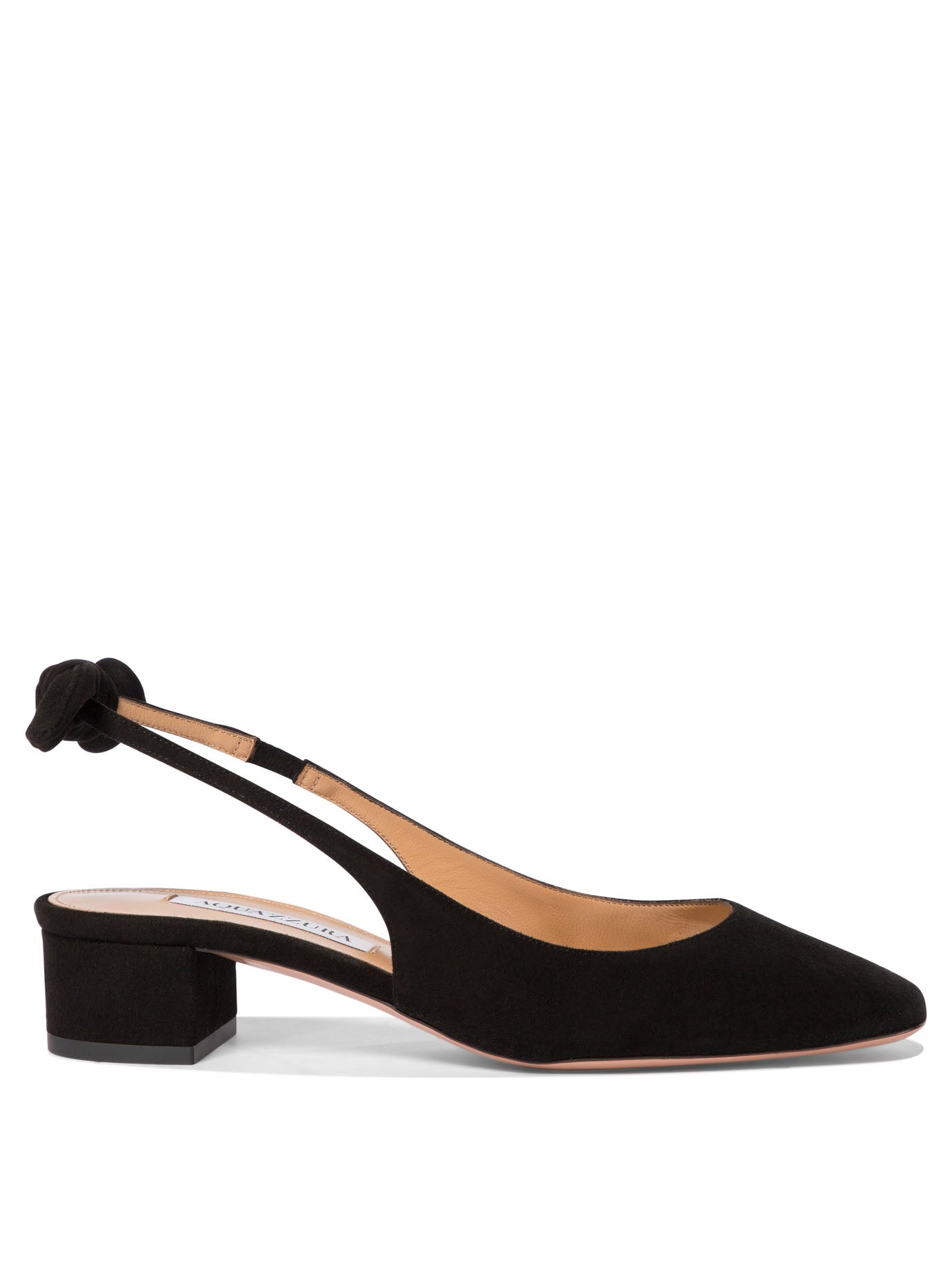 Aquazzura-Very Bow Tie 35 Heeled Shoes Nero-Donna