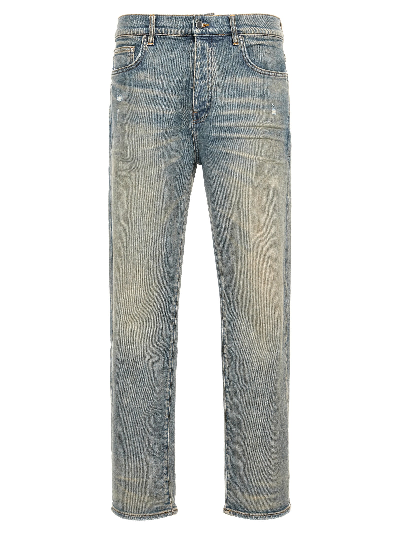 Amiri-Slim Jeans Celeste-Uomo