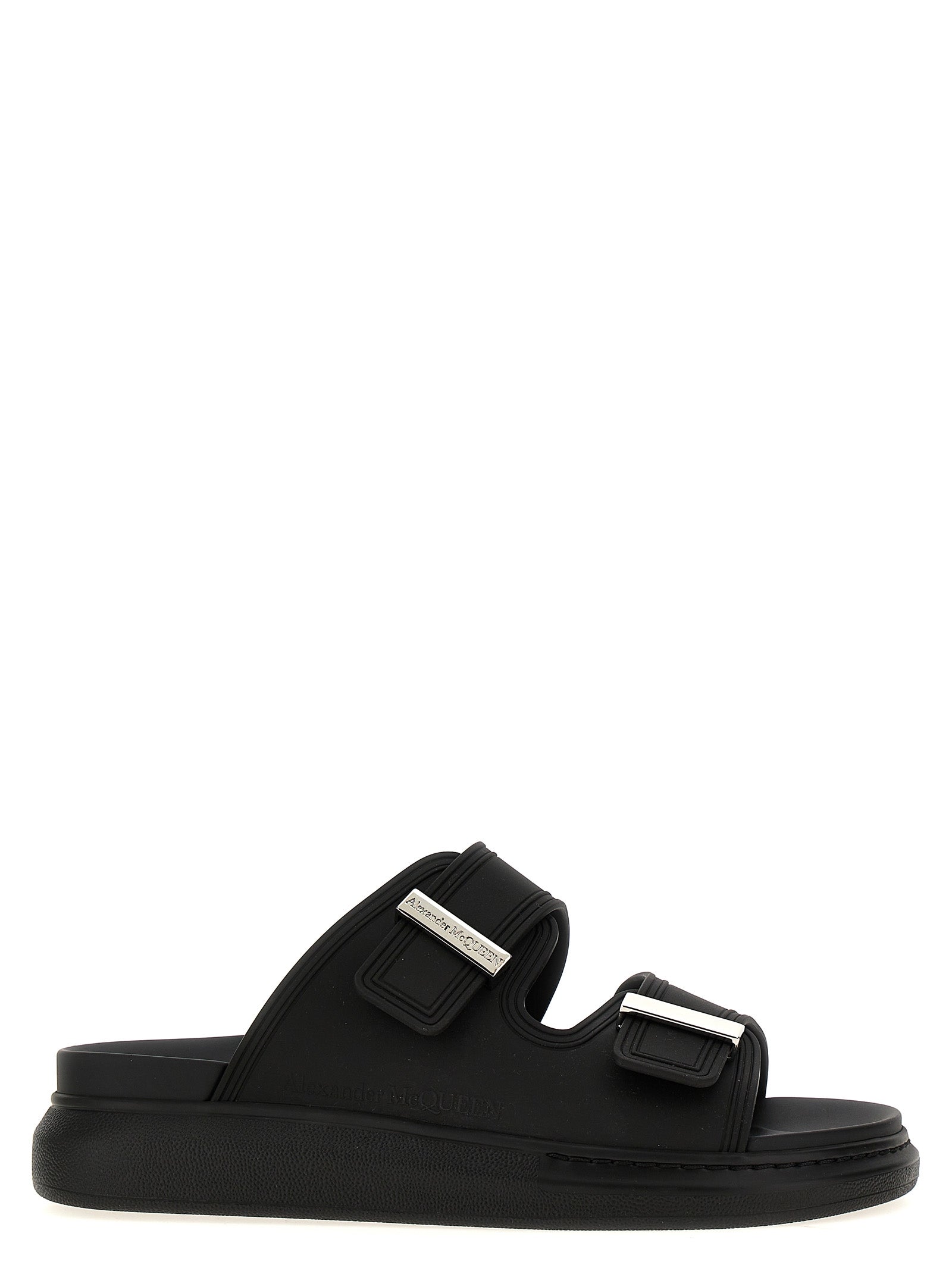 Alexander Mcqueen-Hybrid Sandali Nero-Donna