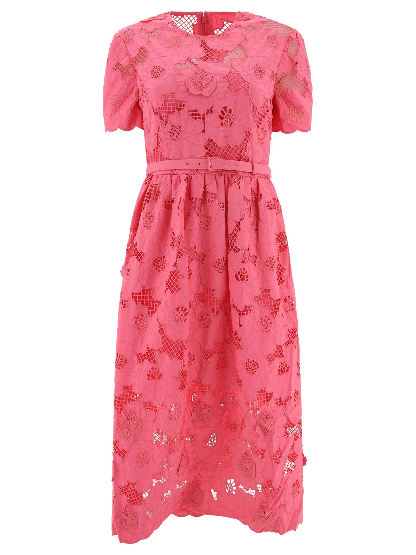 Self-Portrait-Lace Midi Dress Abiti Rosa-Donna