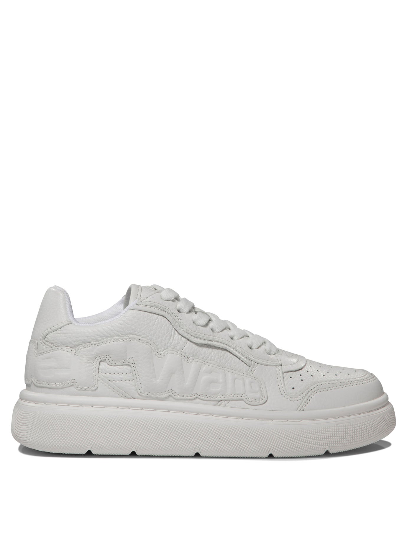 Alexander Wang-Puff Pebble Leather Sneakers With Logo Sneakers & Slip-On Bianco-Donna