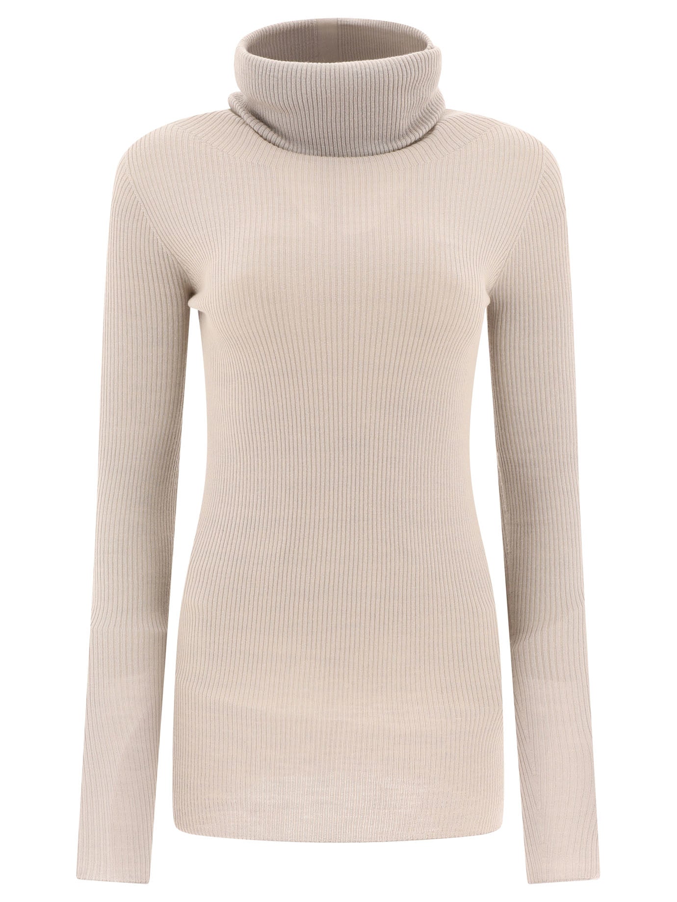 Rick Owens-Ribbed Tube Knitwear Grey-Donna